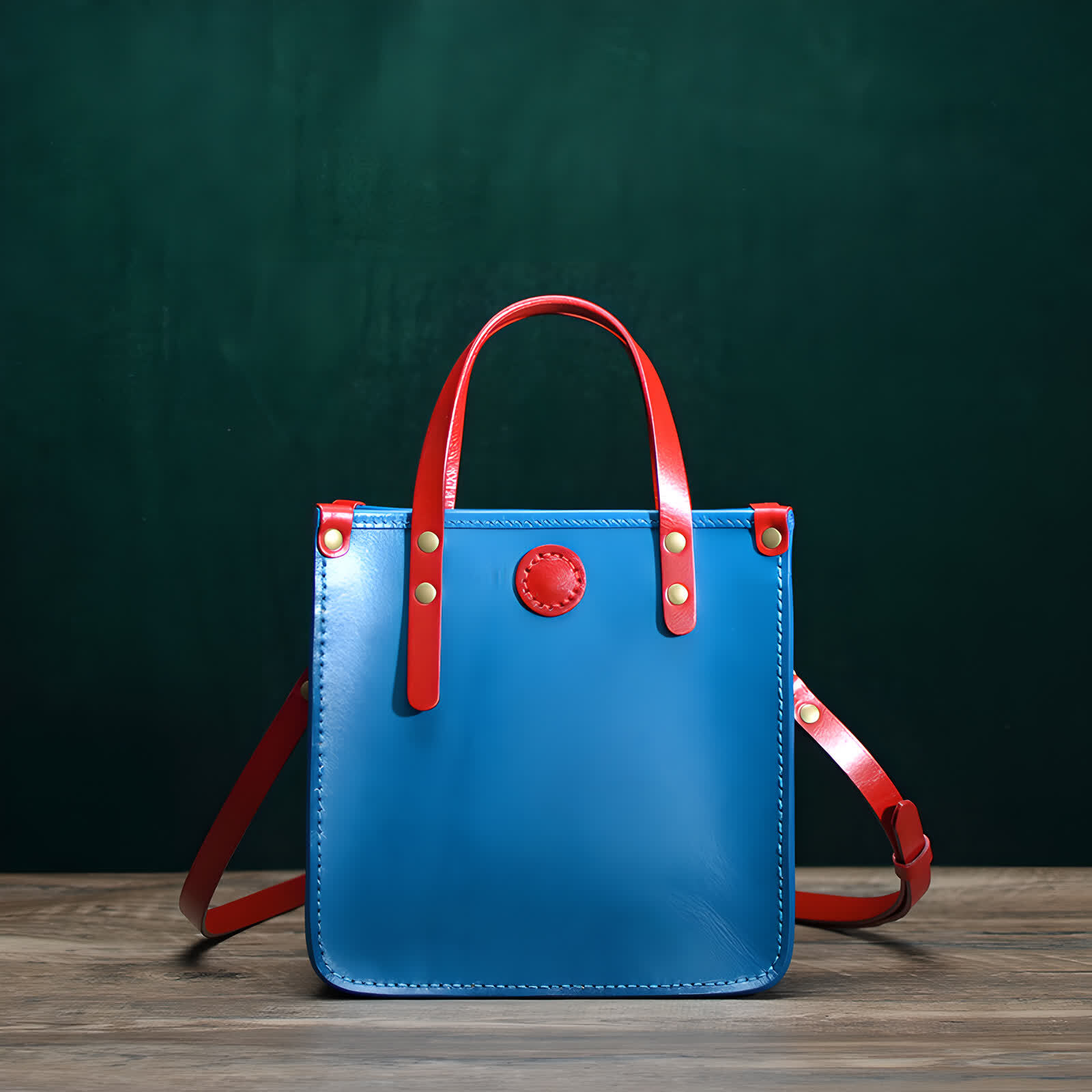 Erivis Women’s Genuine Leather Simple Handbag Burgundy Tote Bag shopping