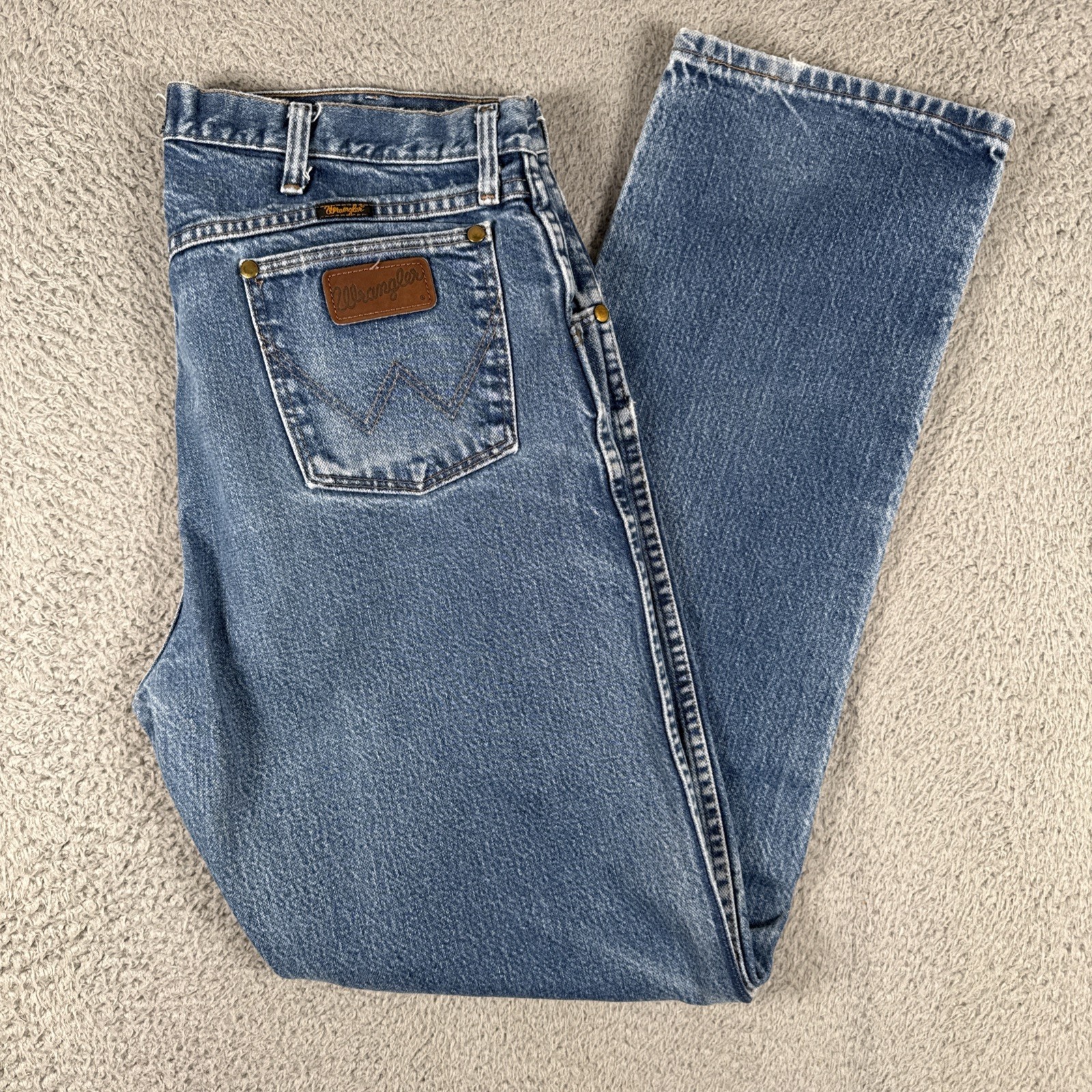 Wrangler 47MWZ Jeans Mens 36×34 (35×33) Blue Regular Fit Western Cowboy Mexico