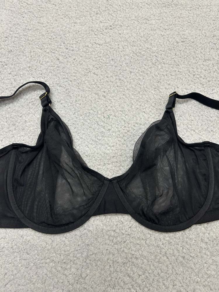 Joyspun Bra 42DD Unlined JS660 Full coverage Sheer Mesh Balconette