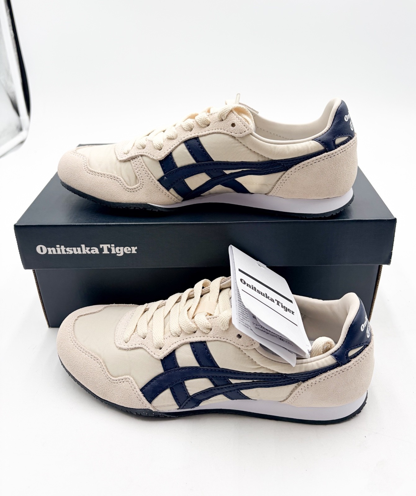 【NEW】Onitsuka Tiger SERRANO Birch/Peacoat Daily Sneaker (Men’s US 4.5) From US