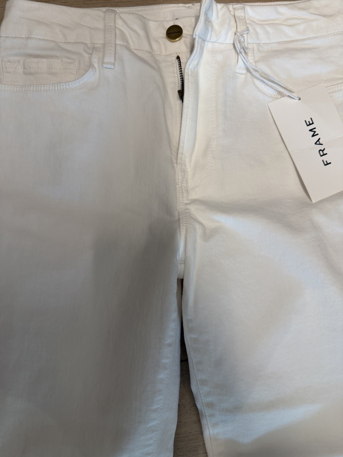 Frame Le Crop Mini Boot Jeans Size 27 White Blanc NWT Mid-Rise Boot Cut Womens
