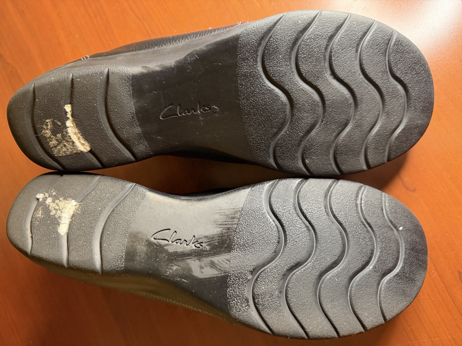 Clarks Collection Black Leather Mary Jane Comfort Shoes Women’s Hook Loop