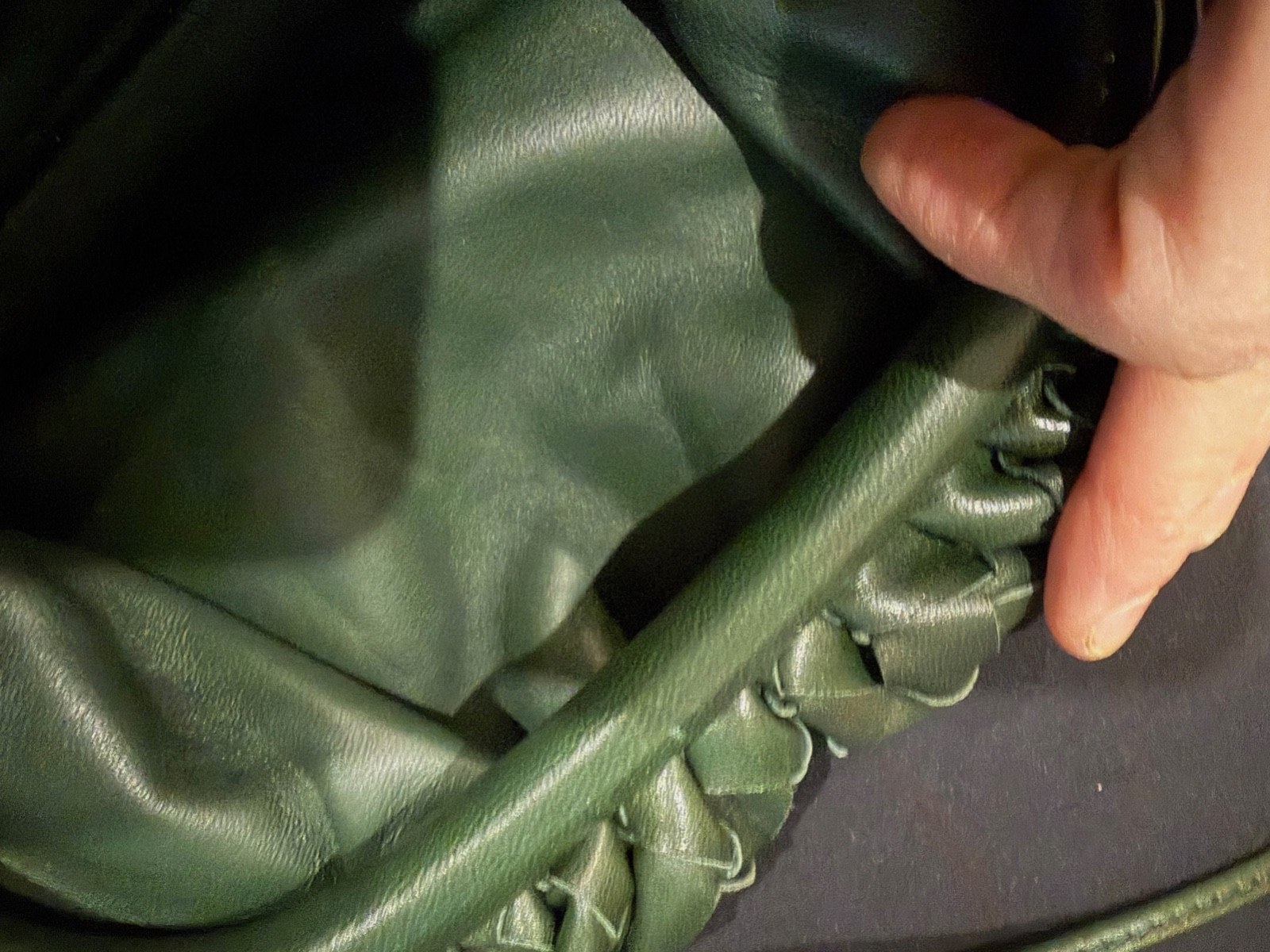 Bottega Vaneta stunning forest green mini pouch clutch or cross body