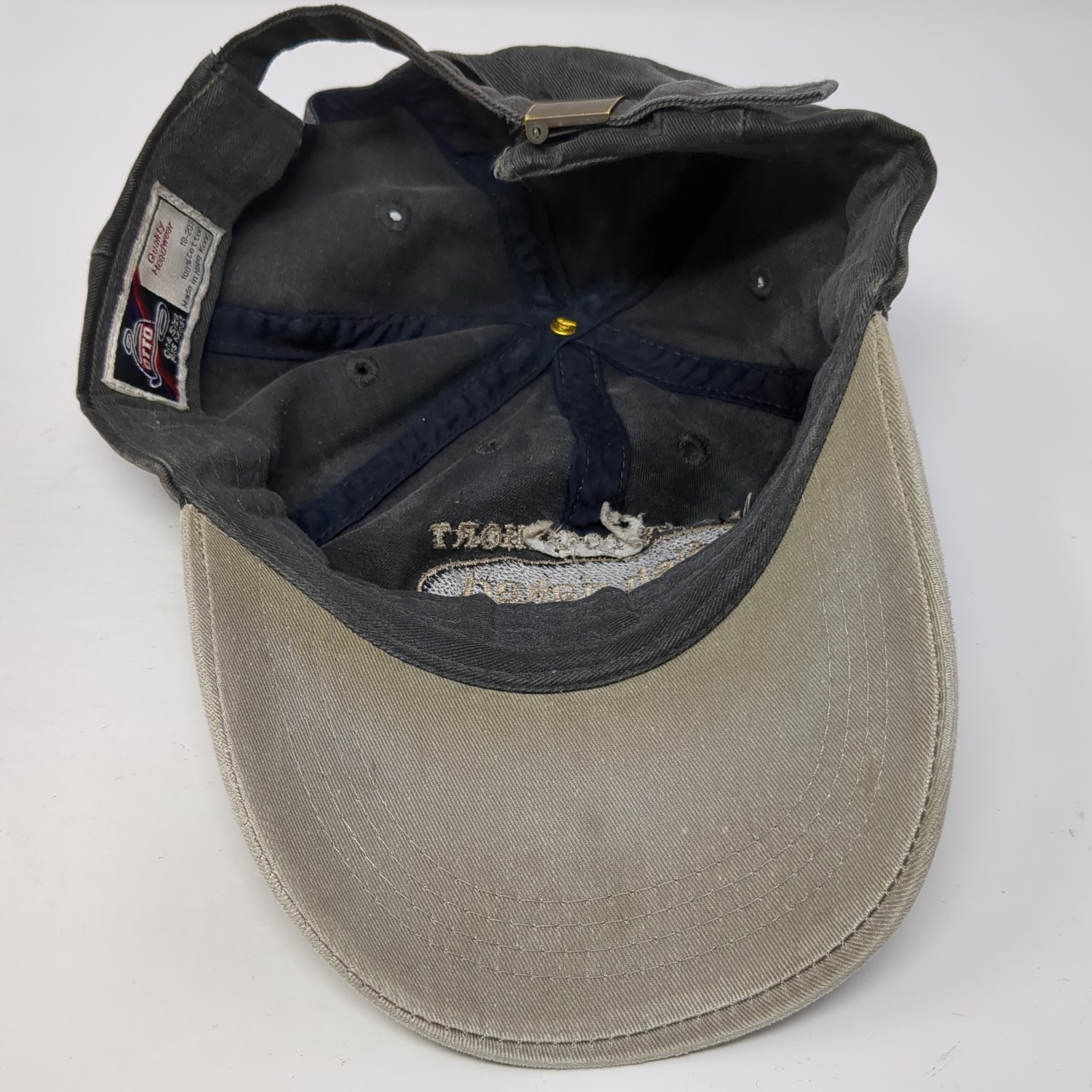 Life’s Too Short Fish Naked Slideback Baseball Cap Gray One Size Adjustable Otto