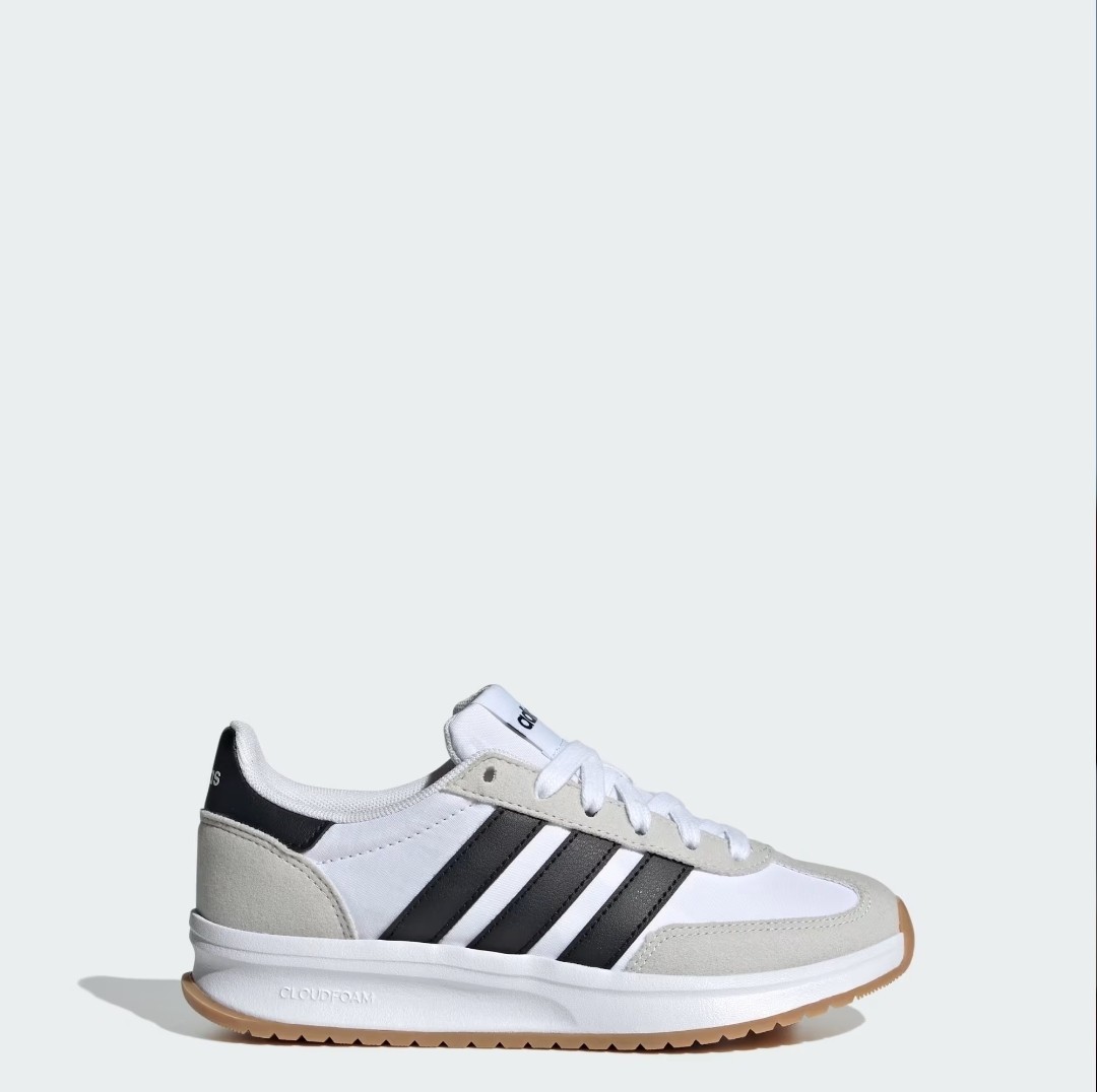 Adidas Run 70s 2.0 J White Black Youth Size 6 Fits Womens 7.5 Sneaker JI2266 New