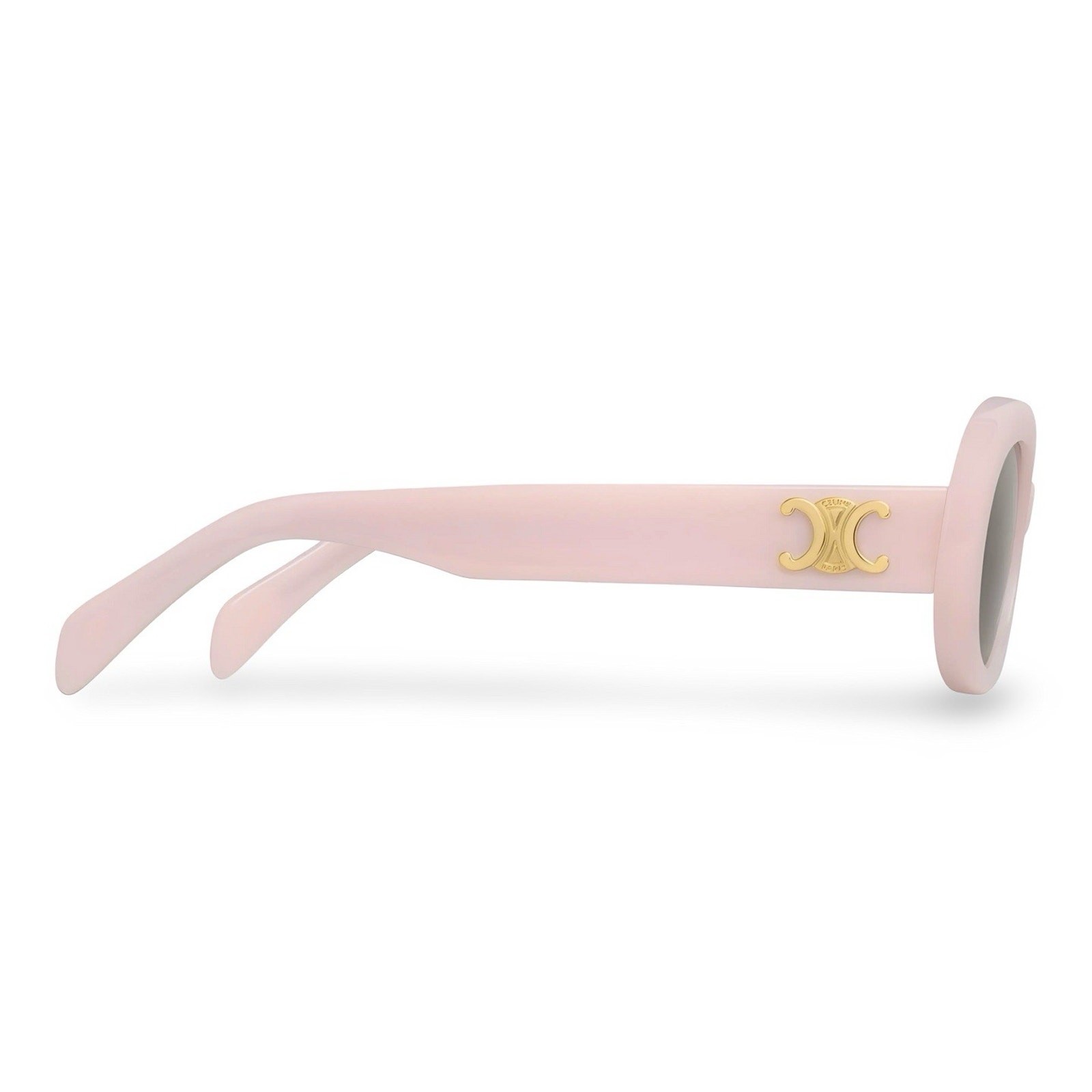 CELINE CL40194U 74B Triomphe Oval Sunglasses Pink Gold Grey Lens AUTHENTIC