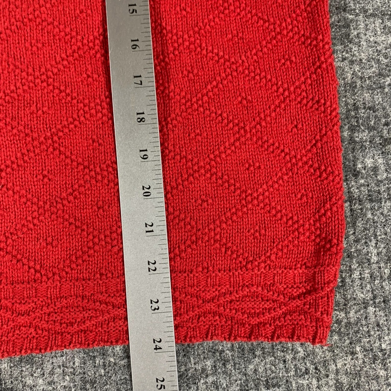 Vintage Best American Clothing Co Sweater Womens Medium Red Cotton V Neck 90s