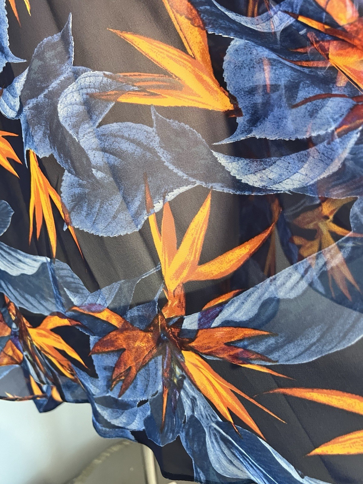 Tropical Escape Size XL Multi Floral Beach Coverup Resortwear Swim Vacation Boho