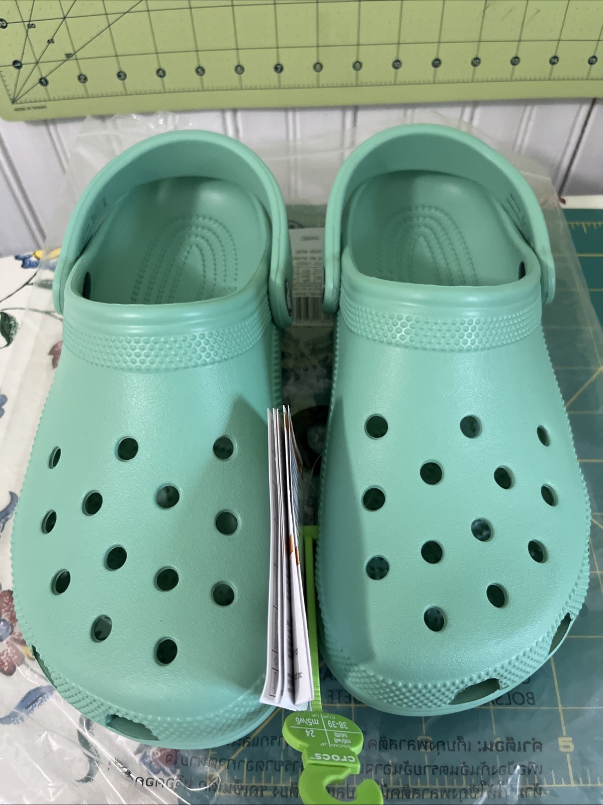 Crocs Classic Clog Slip On 10001-3UG Adult W8 M6 US Jade Stone Mint Green NWT