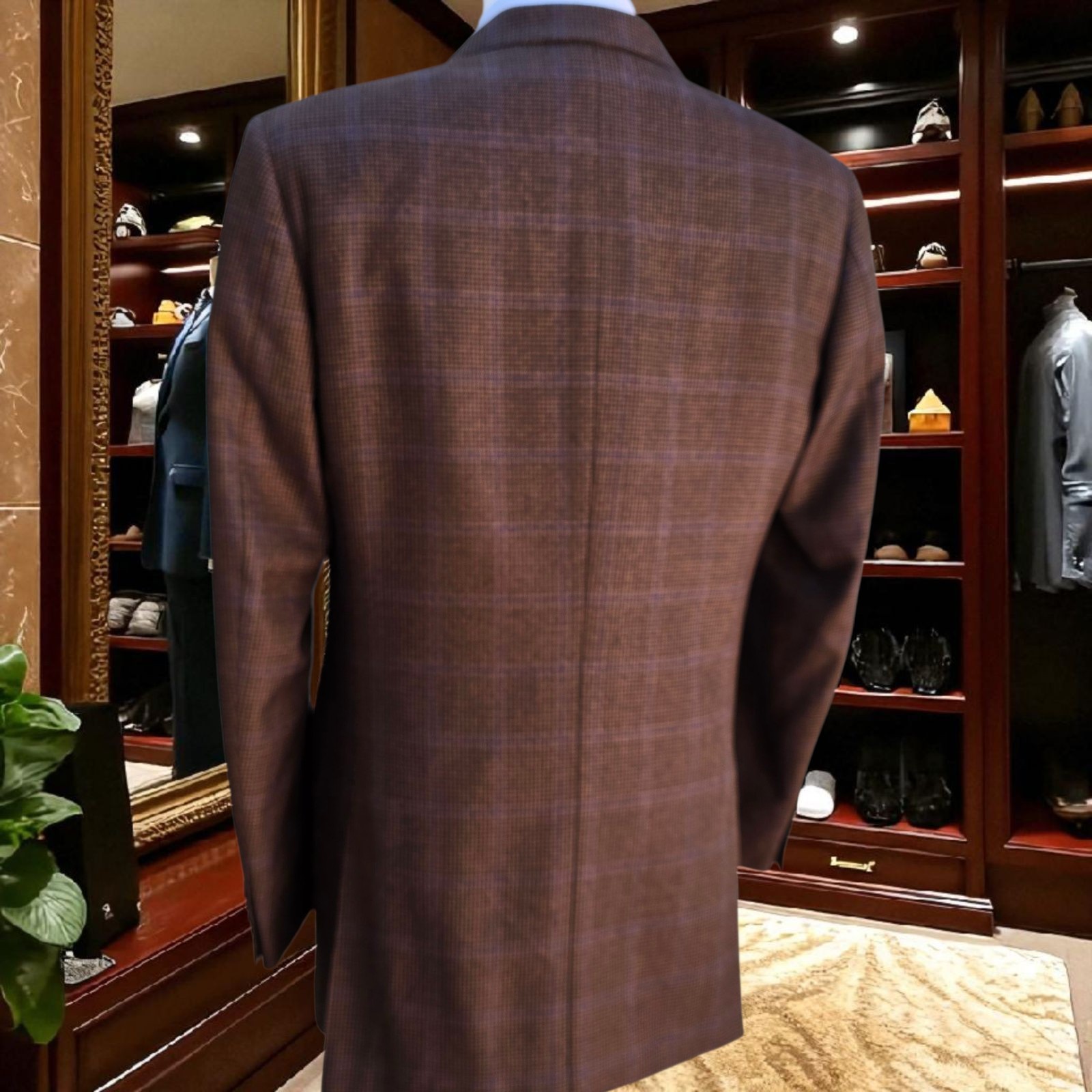 Custom Tailored Full Canvas Blazer 40L Silk Cashmere Wool Dual Vent Trussini