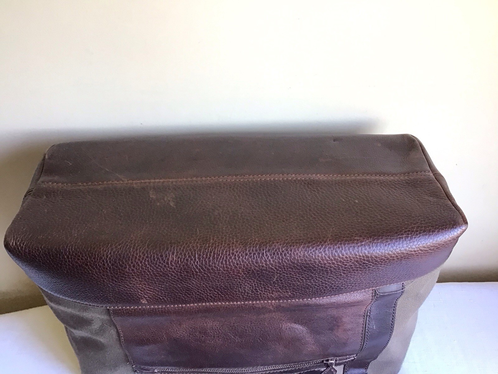 Pendleton Wyeth Trail Brown Western Aztec Canvas Leather Weekender Duffle Tote