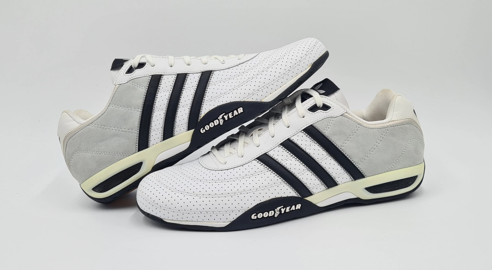 *AS NEW* 2006 Adidas Good Year White Adi Racer Size UK 11.5 / EUR 46 2/3