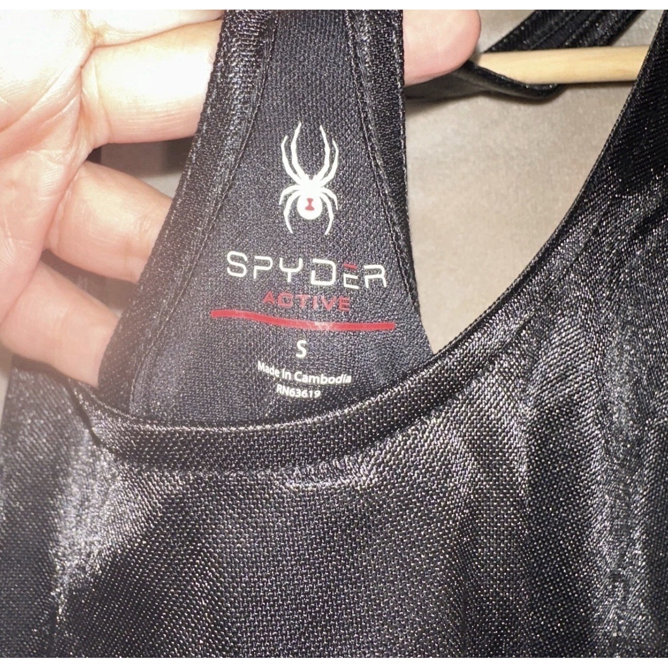Spyder Active Tank Top Women Sz S Black Racer back Summer Workout Athleisure