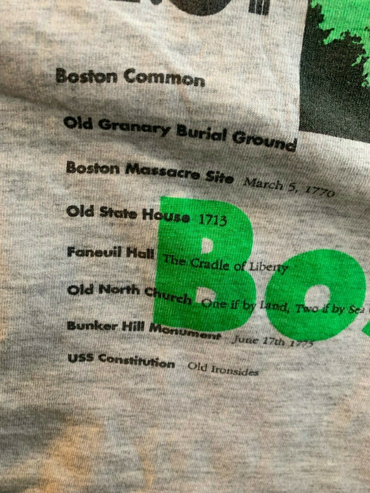 Vintage 1990 Boston Freedom Trail Classic Marathon Shirt SIZE L SINGLE STITCH