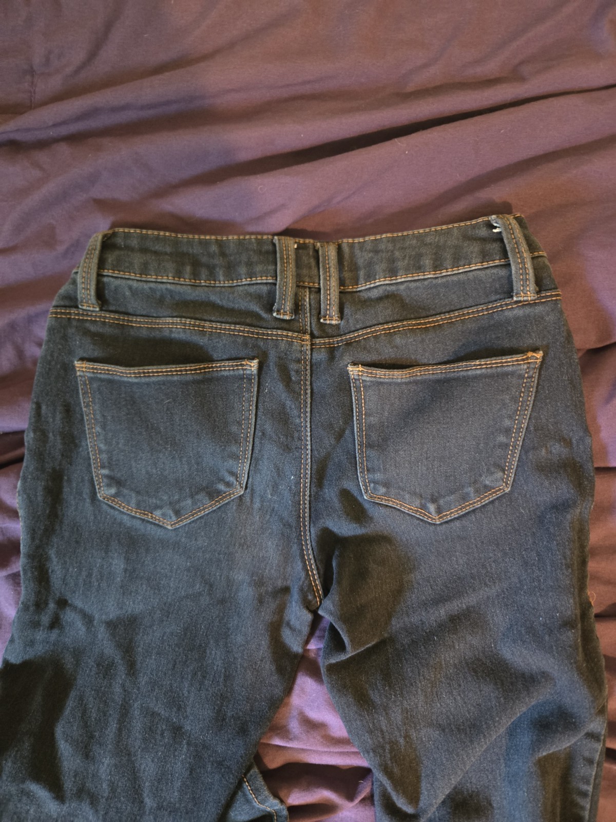 No Boundaries Juniors Dark Wash Blue Skinny Slim Fit Stretch 5-Pocket Jeans