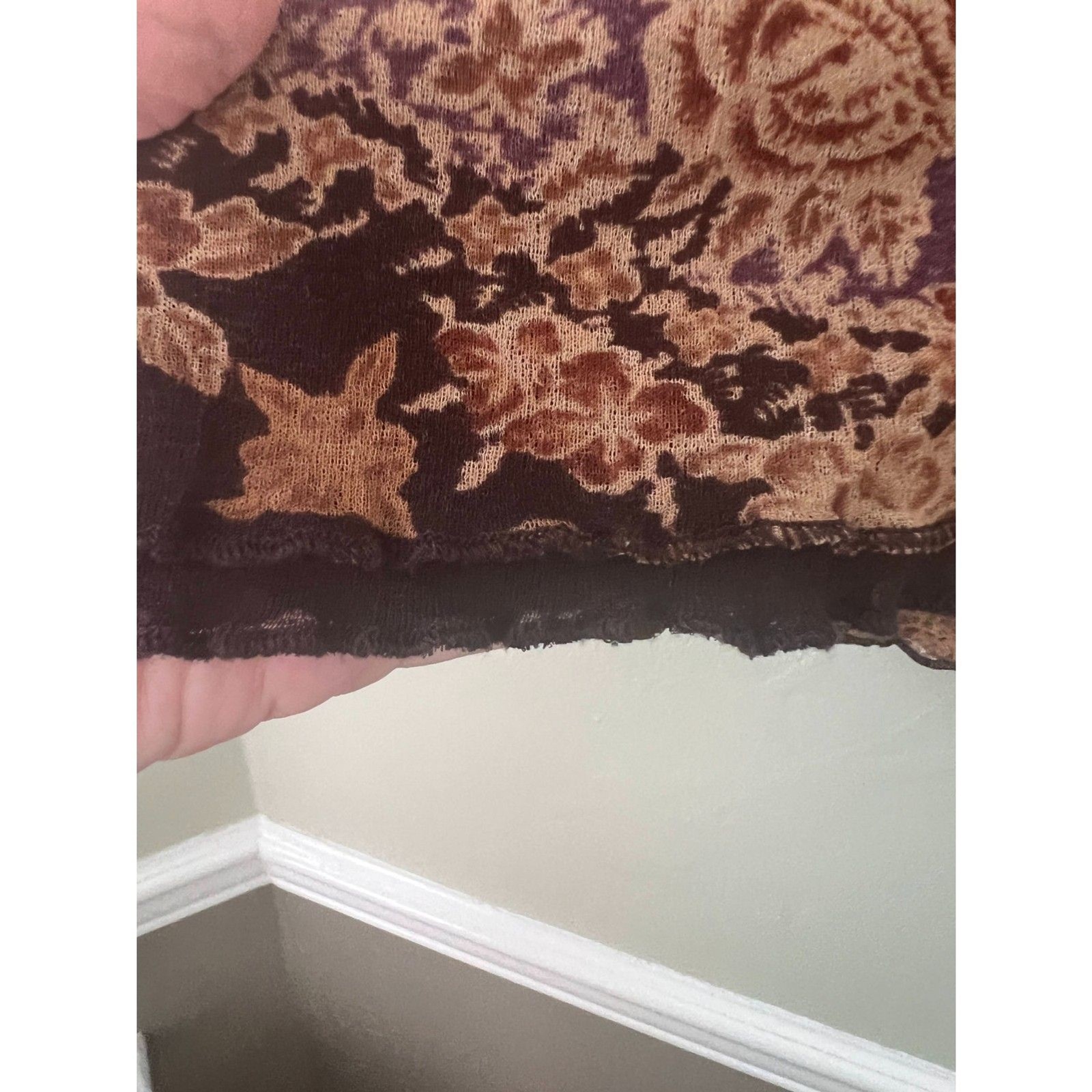 White Stag Vintage Paisley Long Sleeve Work Blouse Size Large