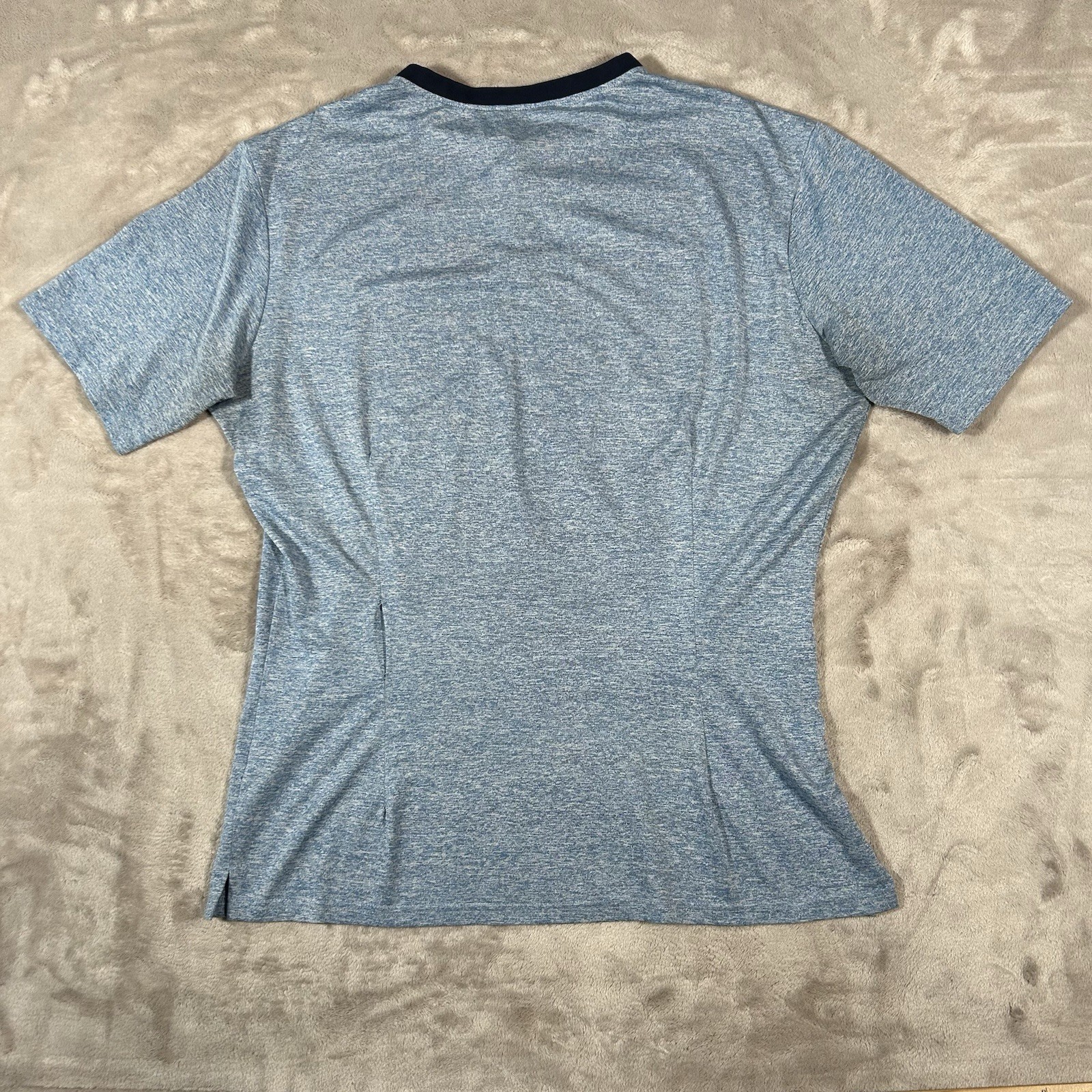 State & Liberty Blade Collar Polo Shirt Mens L Heathered Athletic Stretch Golf