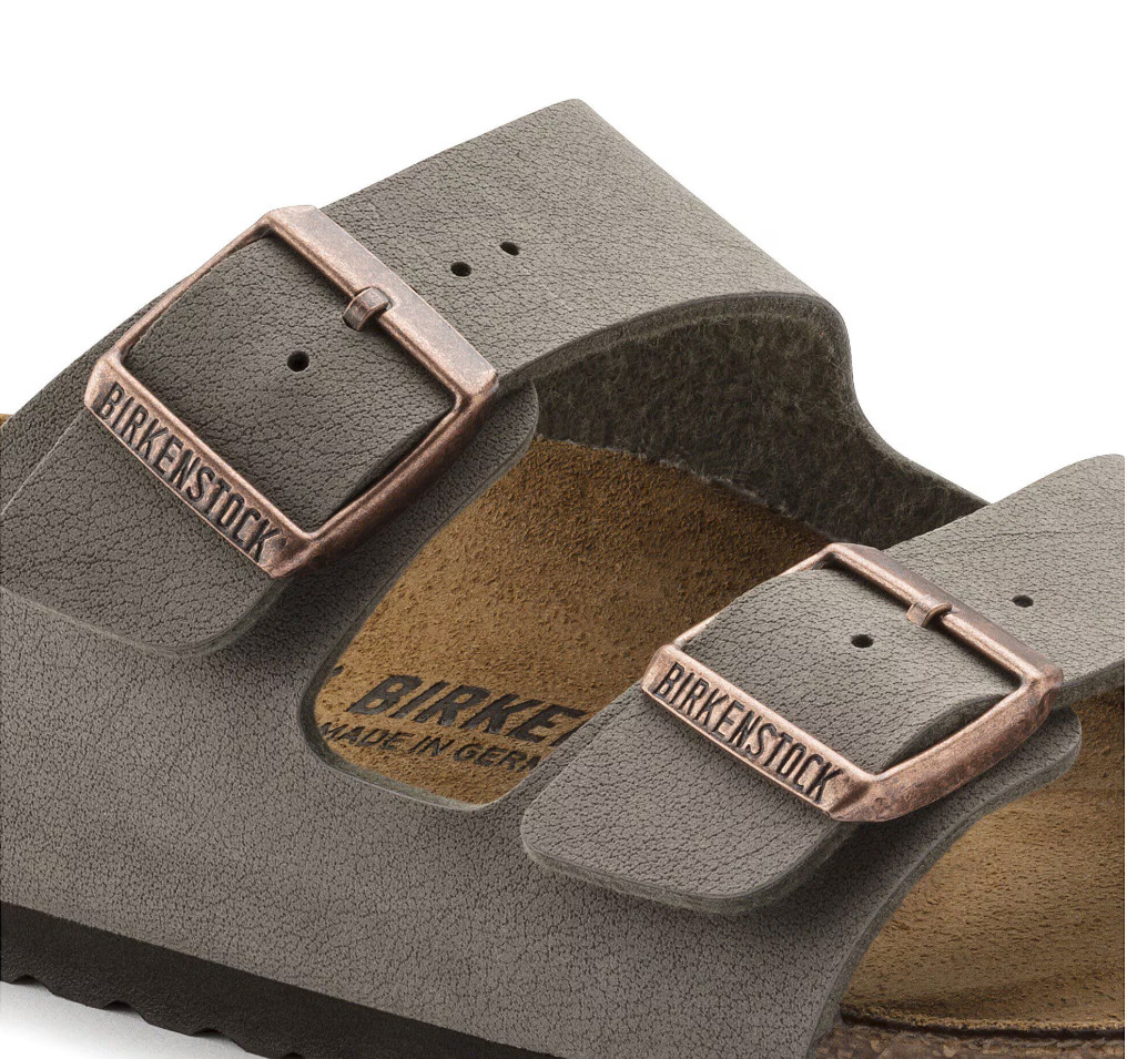 Birkenstock Arizona Birkibuc Two-Strap Mocha/Stone Unisex Sandals EU 37-45 NEW