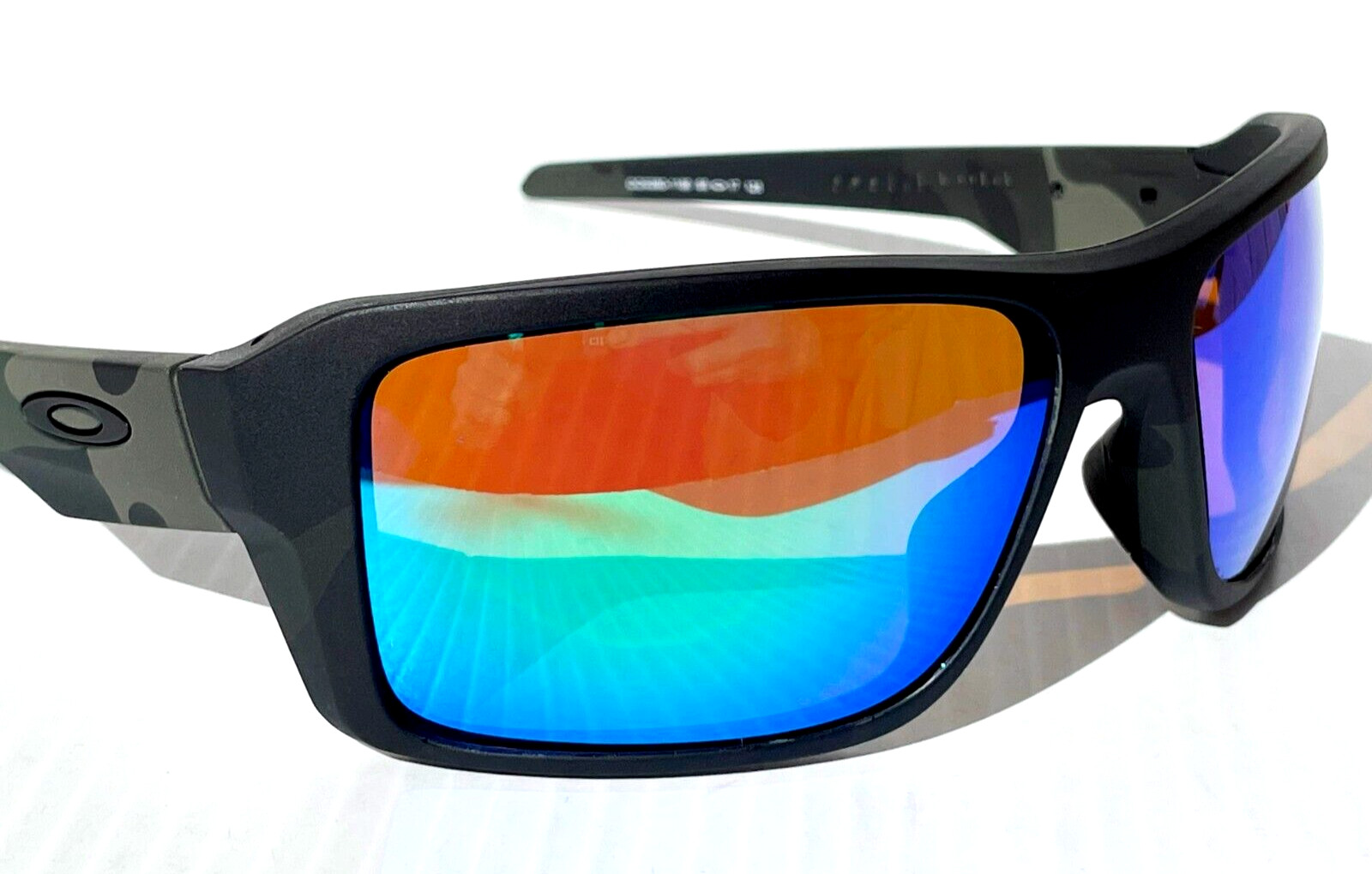 NEW Oakley DOUBLE EDGE Multicam Black POLARIZED Galaxy Jade Lens Sunglass 9380
