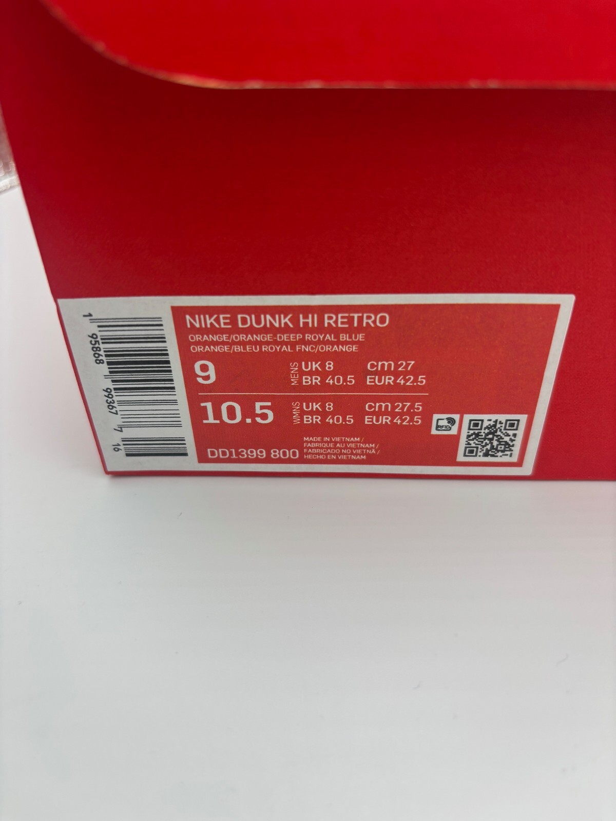 Nike Dunk High Retro “Orange and Deep Royal” DD1399-800 Sneakers New [US 6.5-12]