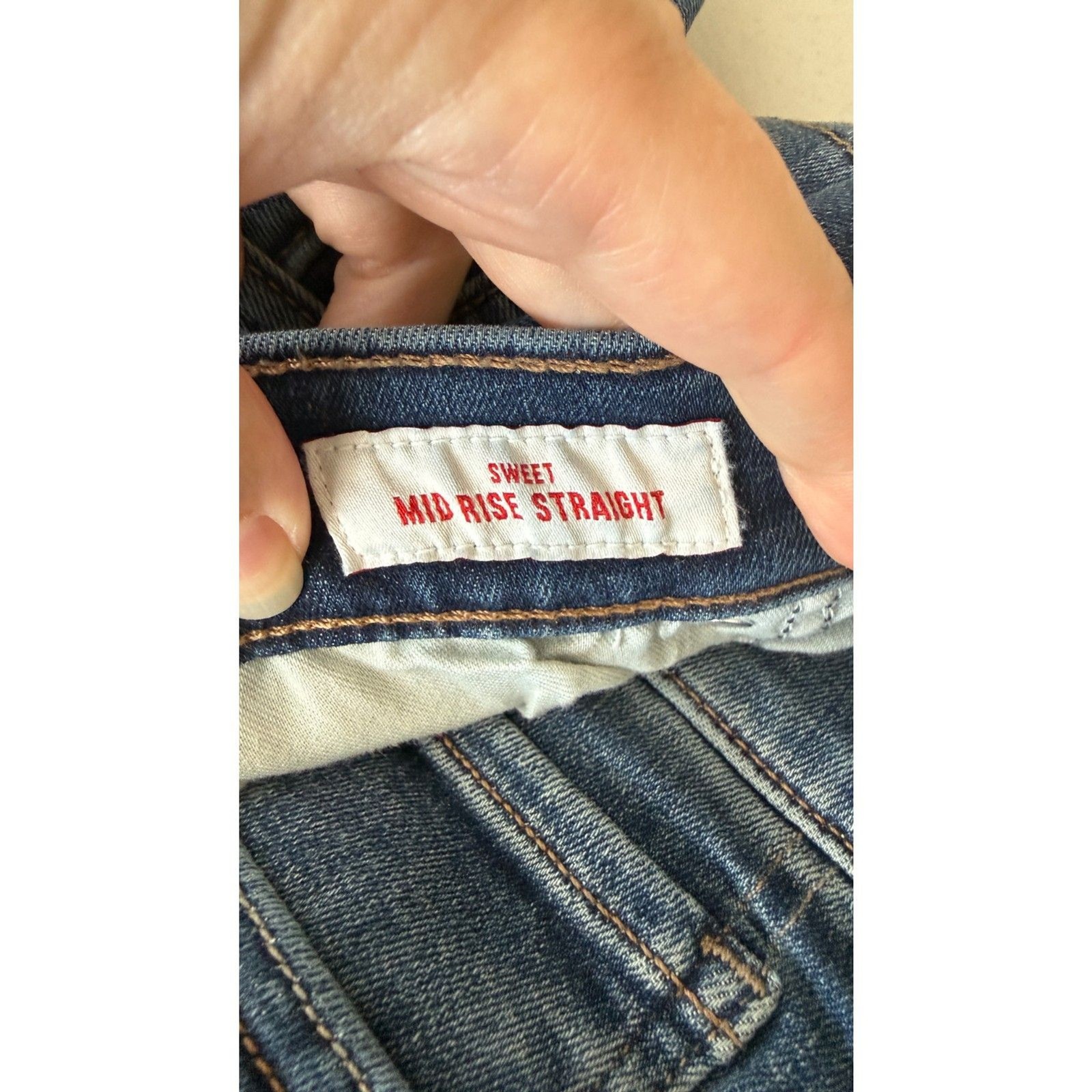 Lucky Brand Sweet Mid Rise Straight Jeans Blue Denim Size 8/29 R
