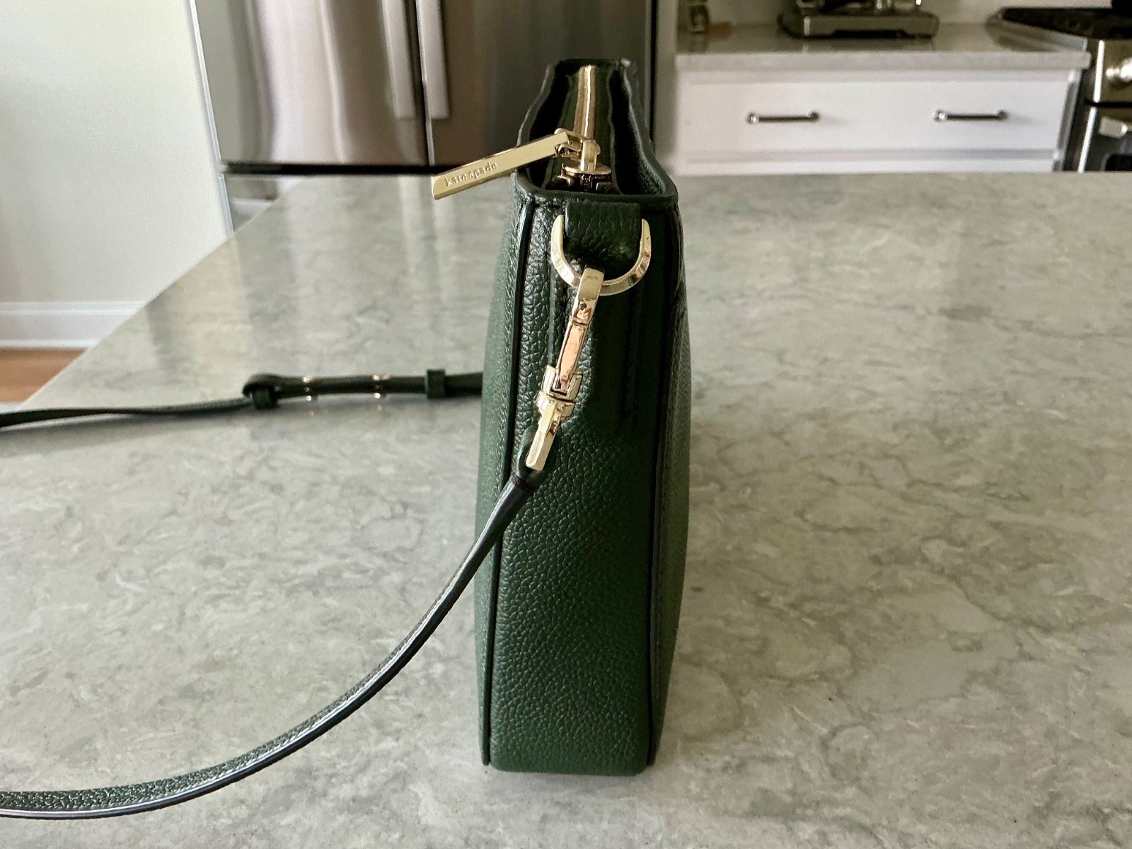Kate Spade Leather Margaux Med Convertible Crossbody – Deep Evergreen