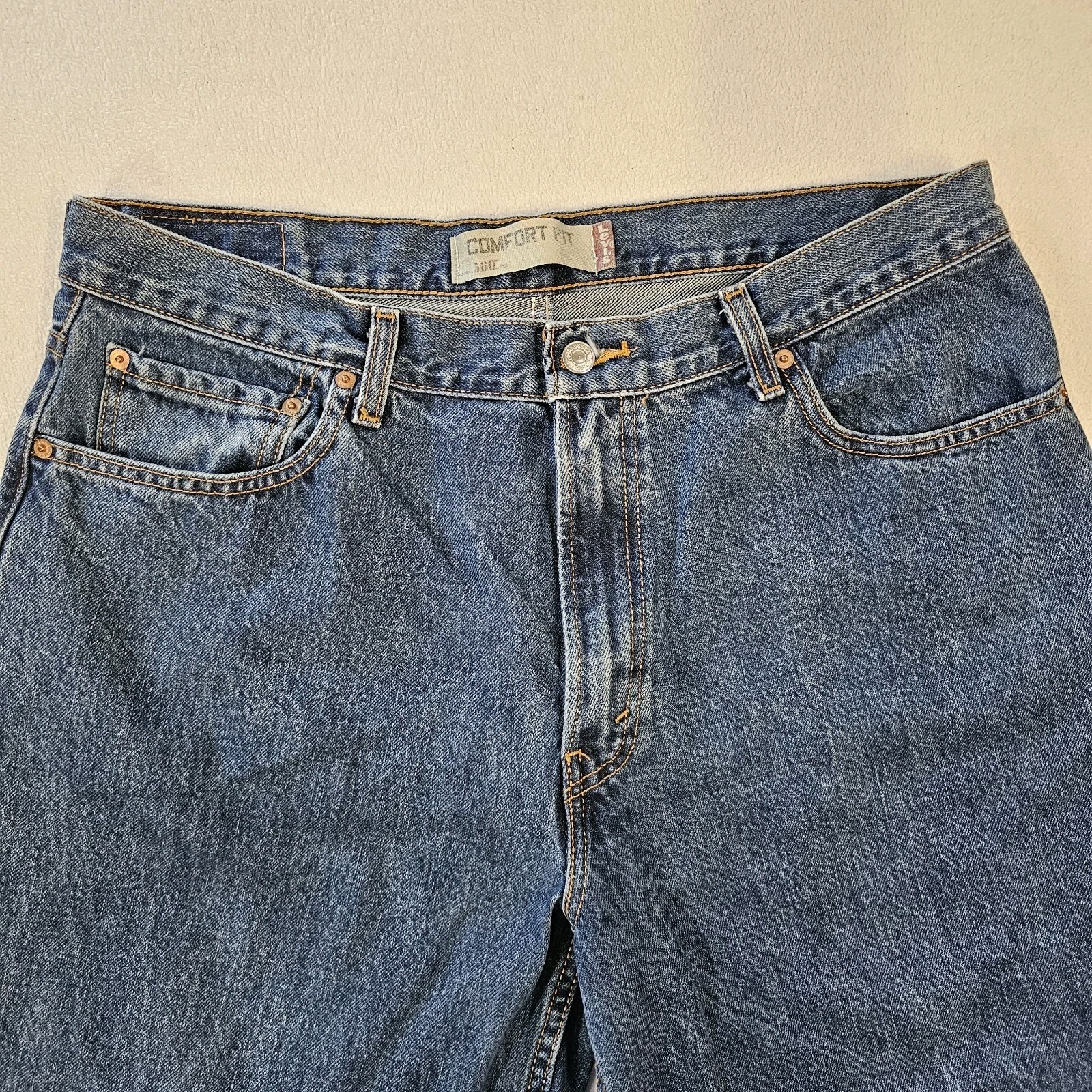 Vintage Levi’s 560 Jeans Mens 36×33 Comfort Fit Loose Tapered Dark Stonewash Y2K