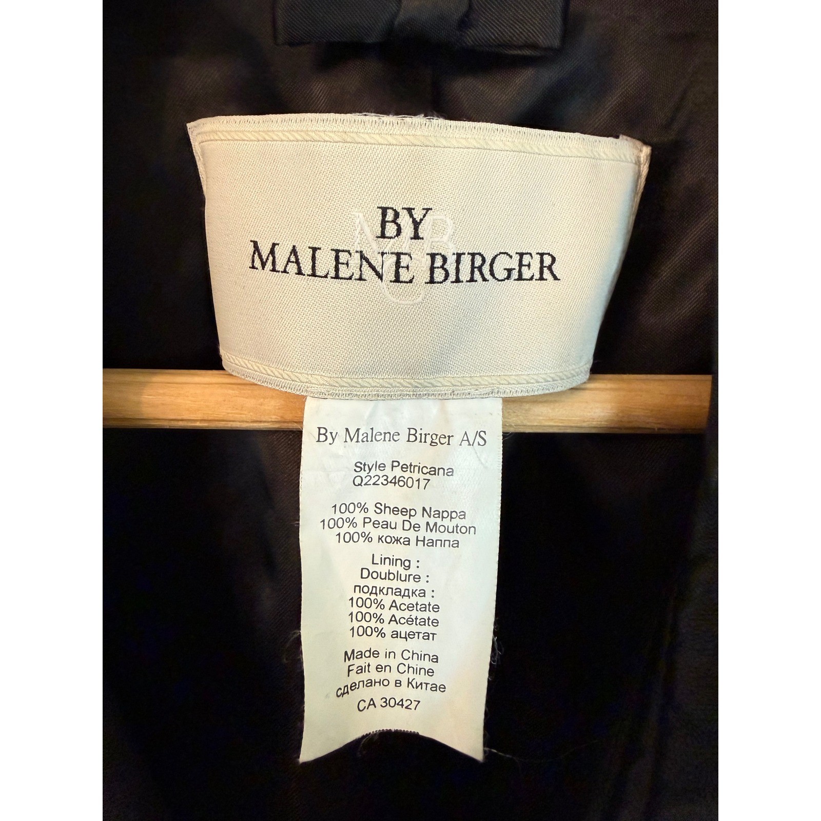 Malene Birger Petricana Nappa Leather Belted Long Vest Size 12