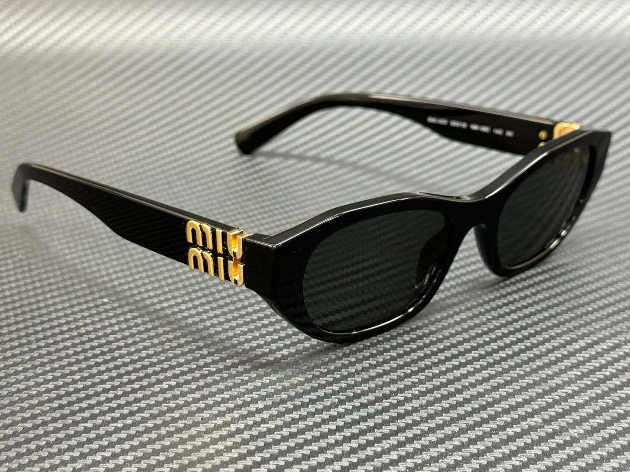 MIU MIU MU A03S 16K08Z Black Grey Women’s 53 mm Sunglasses