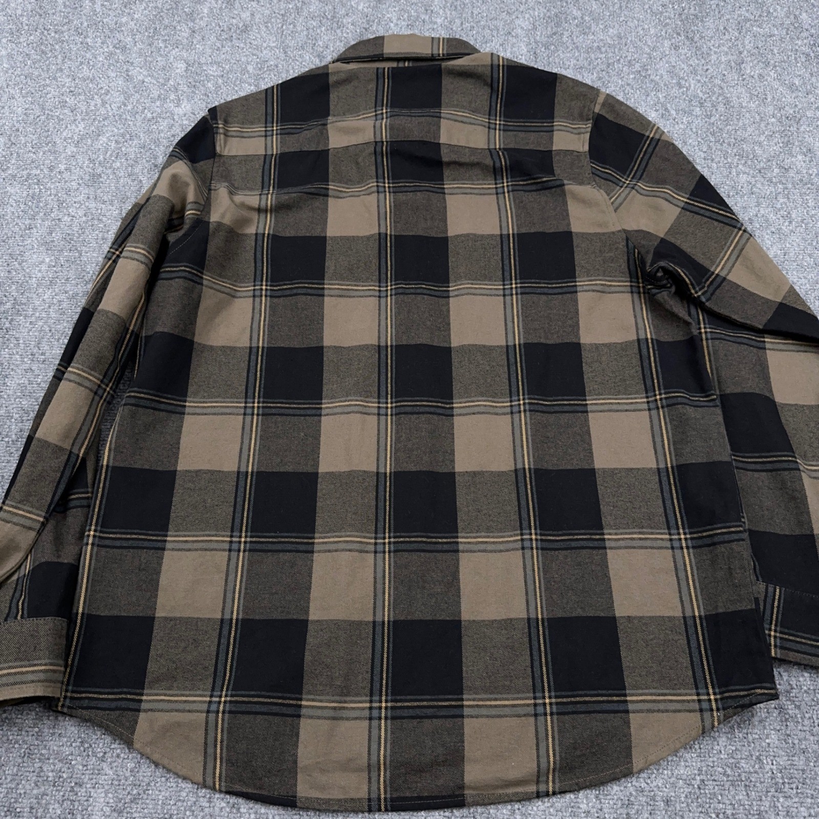 Troll Co. Gridlock Flannel Men’s XL Brown Plaid Workwear Pearl Snap Button
