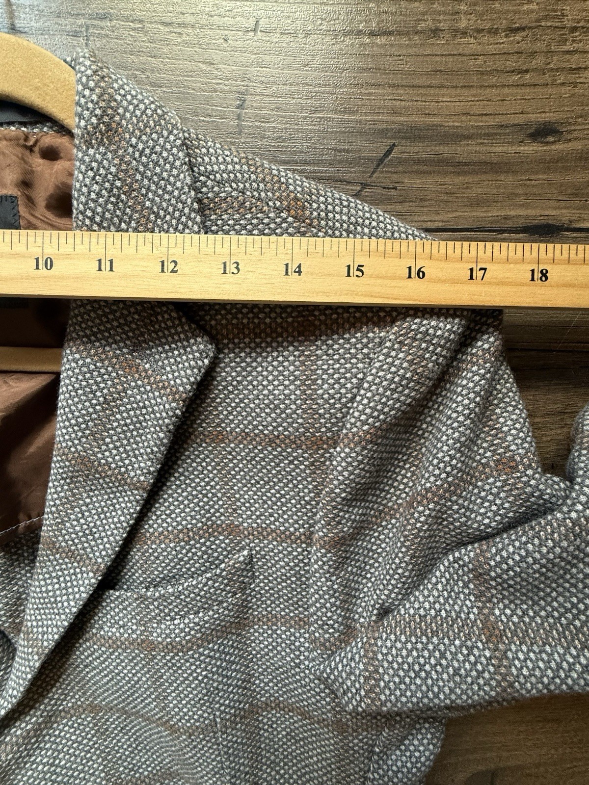 Strellson Mens Brown Herringbone Wool Blend Jacket Blazer Sport Coat Sz 48 Slim