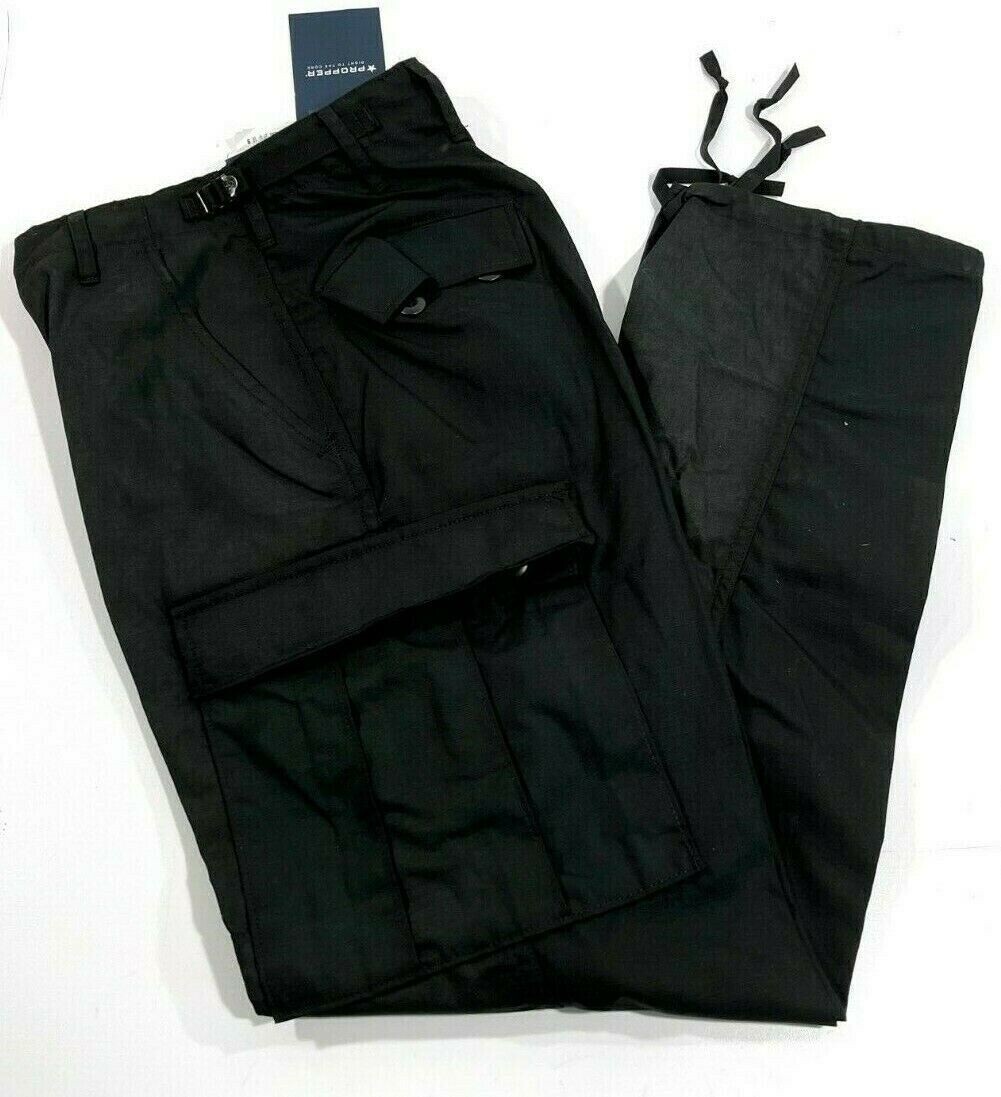 NEW SMALL MENS PROPPER F5250 UNIFORM BDU BATTLE RIP PANTS BLACK SMALL REGULAR