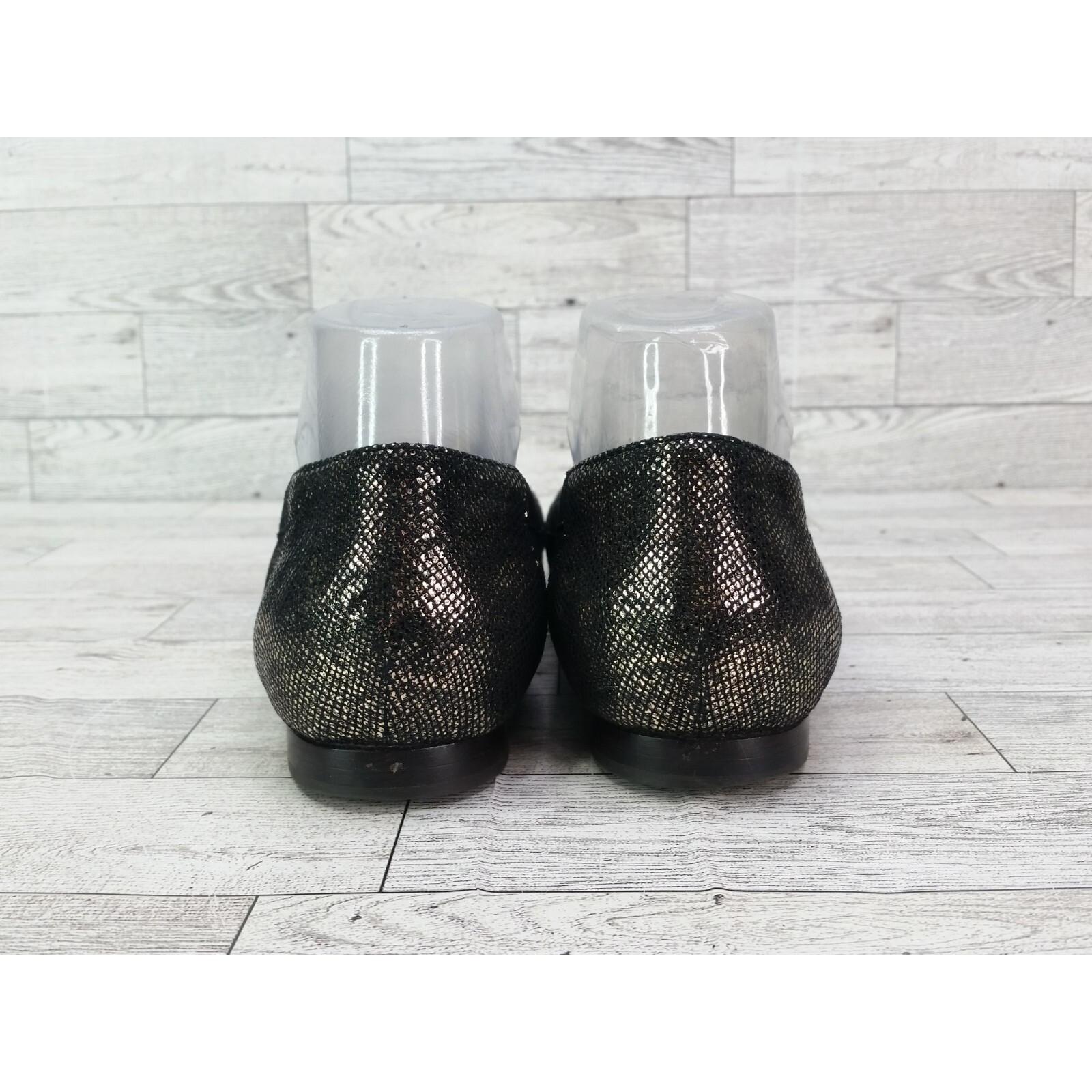 Women’s AGL Monika Flats Leather Cap Toe Flats Shoes Size 38.5 US 8.5 Shimmering