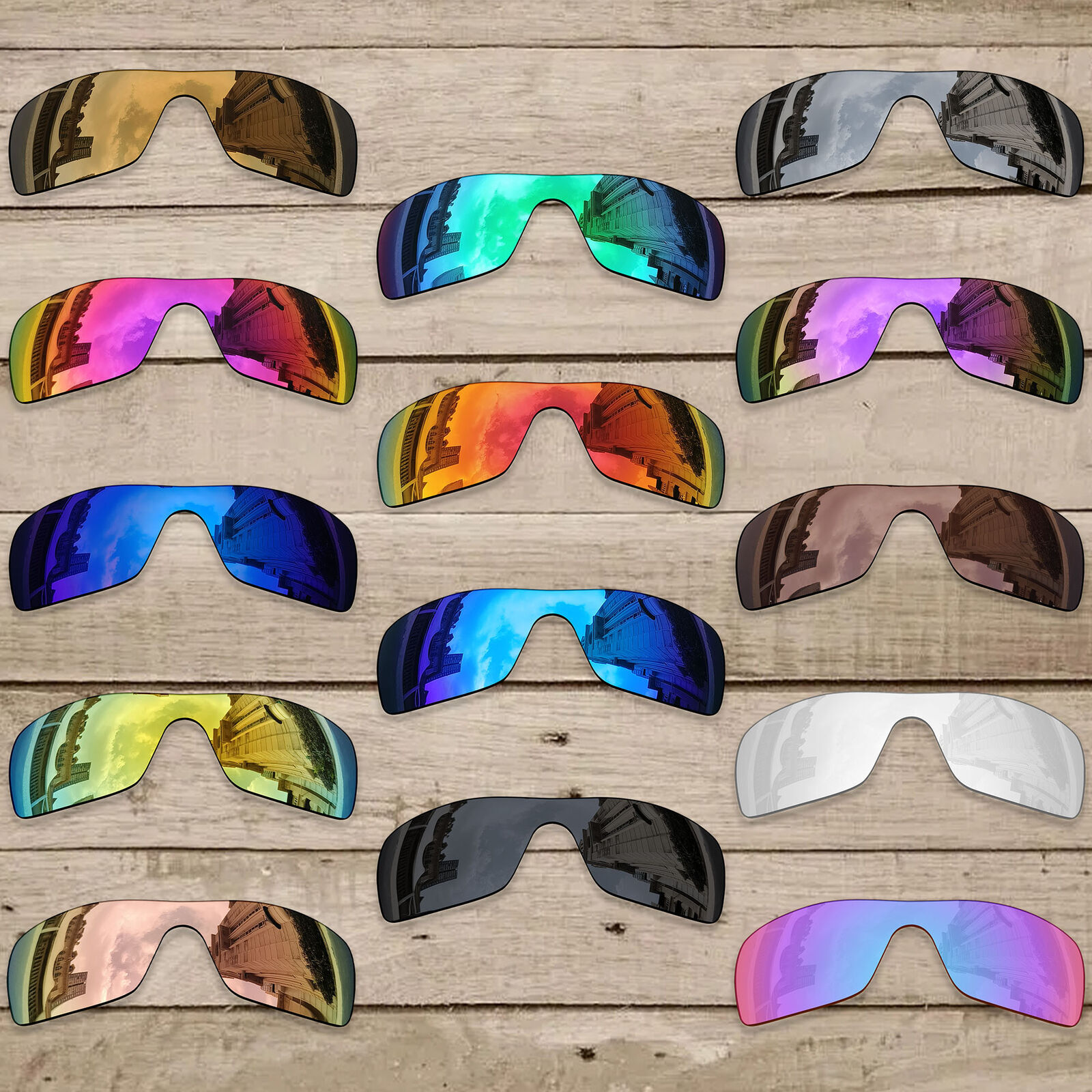 hdhut Anti-Scratch Polarized Replacement Lens for-Oakley Batwolf Sunglass OO9101