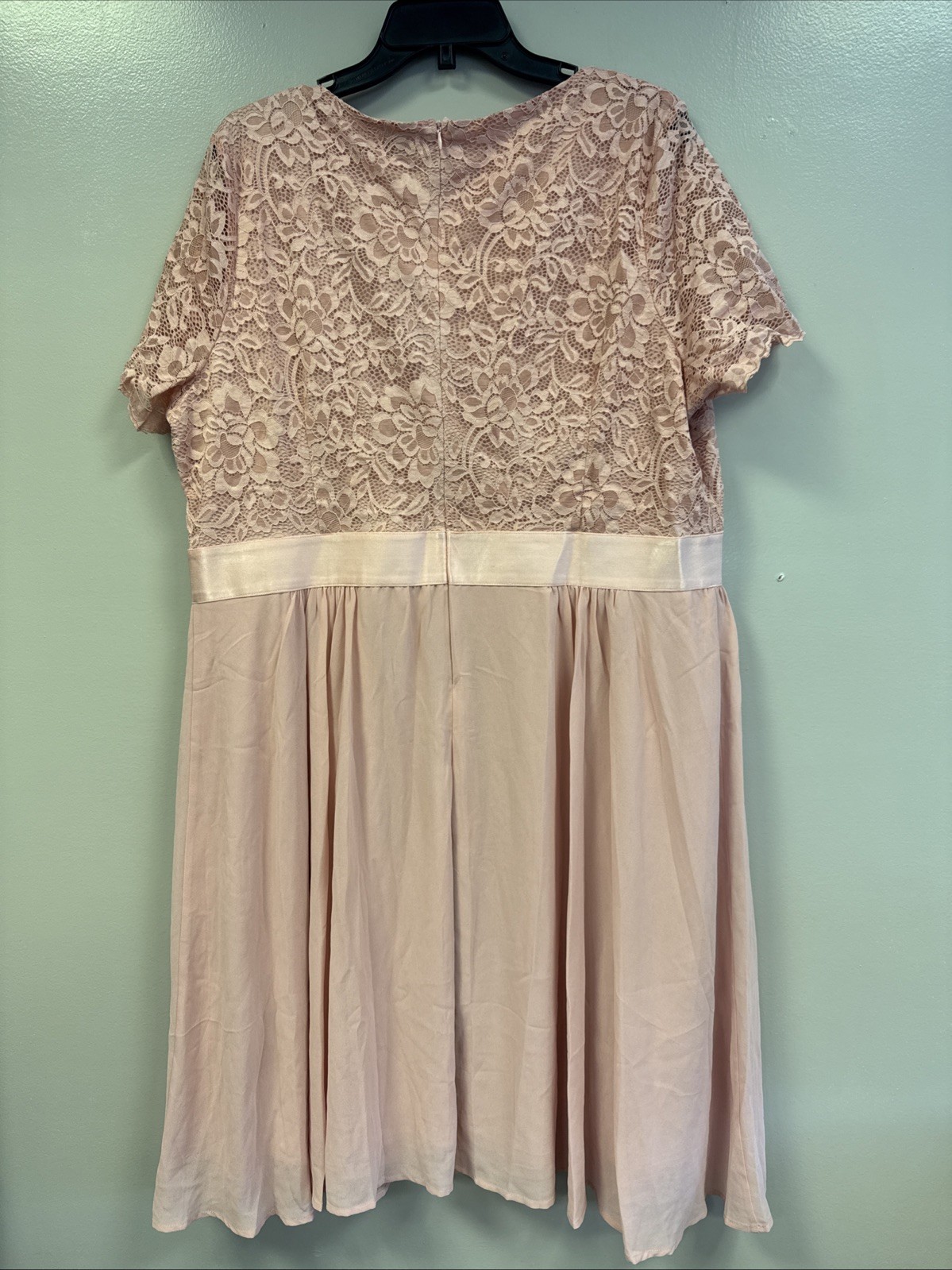 Miusol Elegant Pink Lace Maxi Dress Bride Fit and Flare Size 5XL NWT