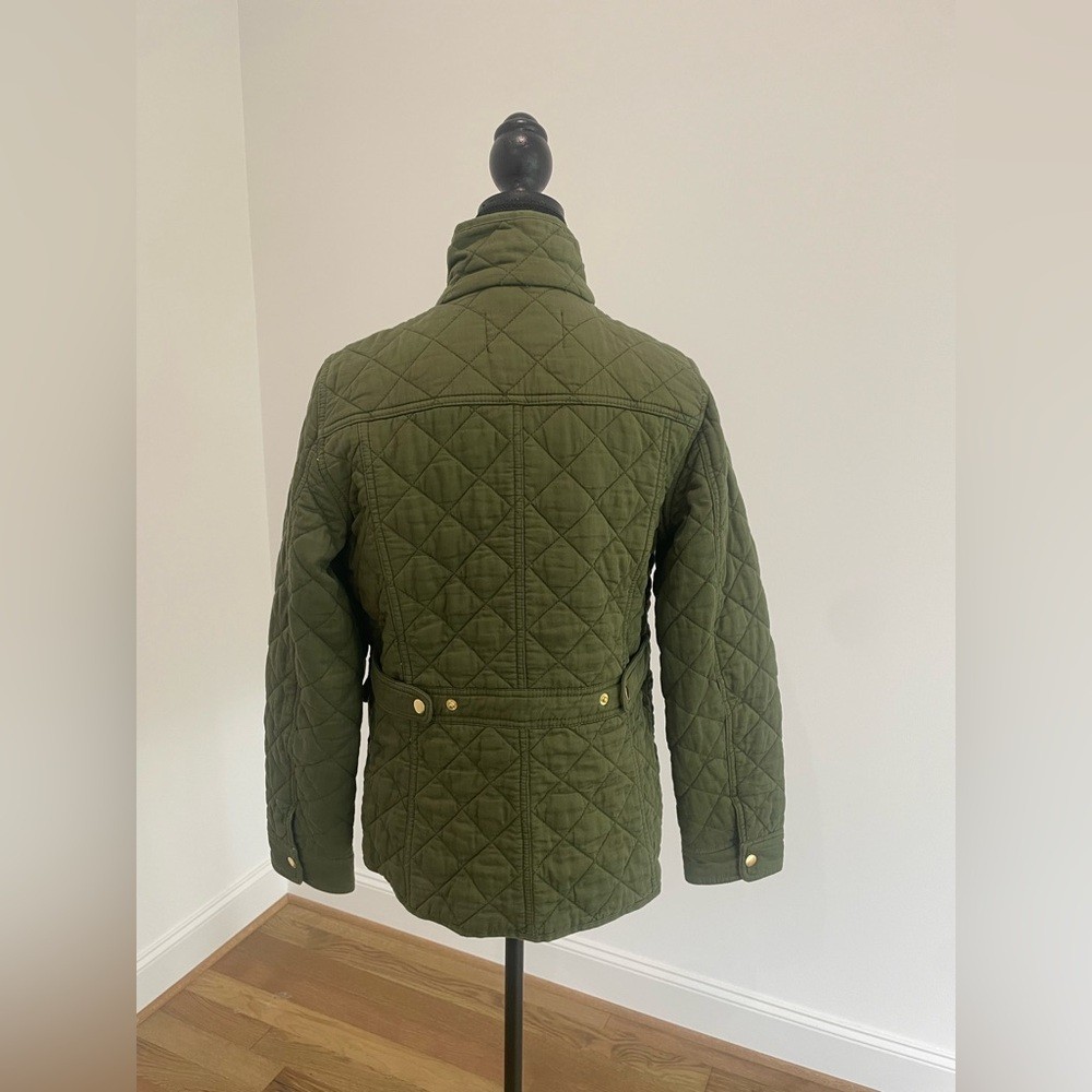 J.Crew Quilted Downtown Field Jacket in Deep Moss
