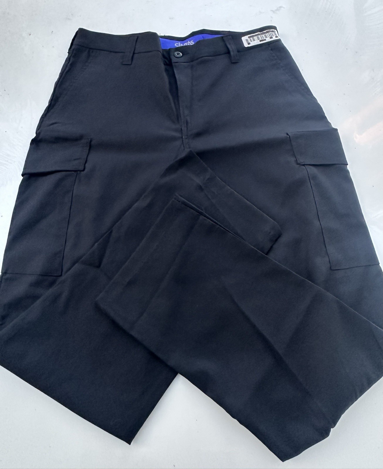 Lot Of 2 Cintas Comfort Flex PRO Cargo Work Pants Size 40×30 Black #23270-35