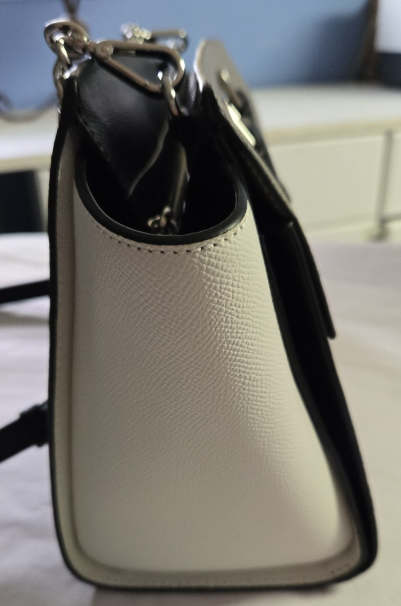 Michael Kors black/grey/white large handbag w crossbody strap NWOT