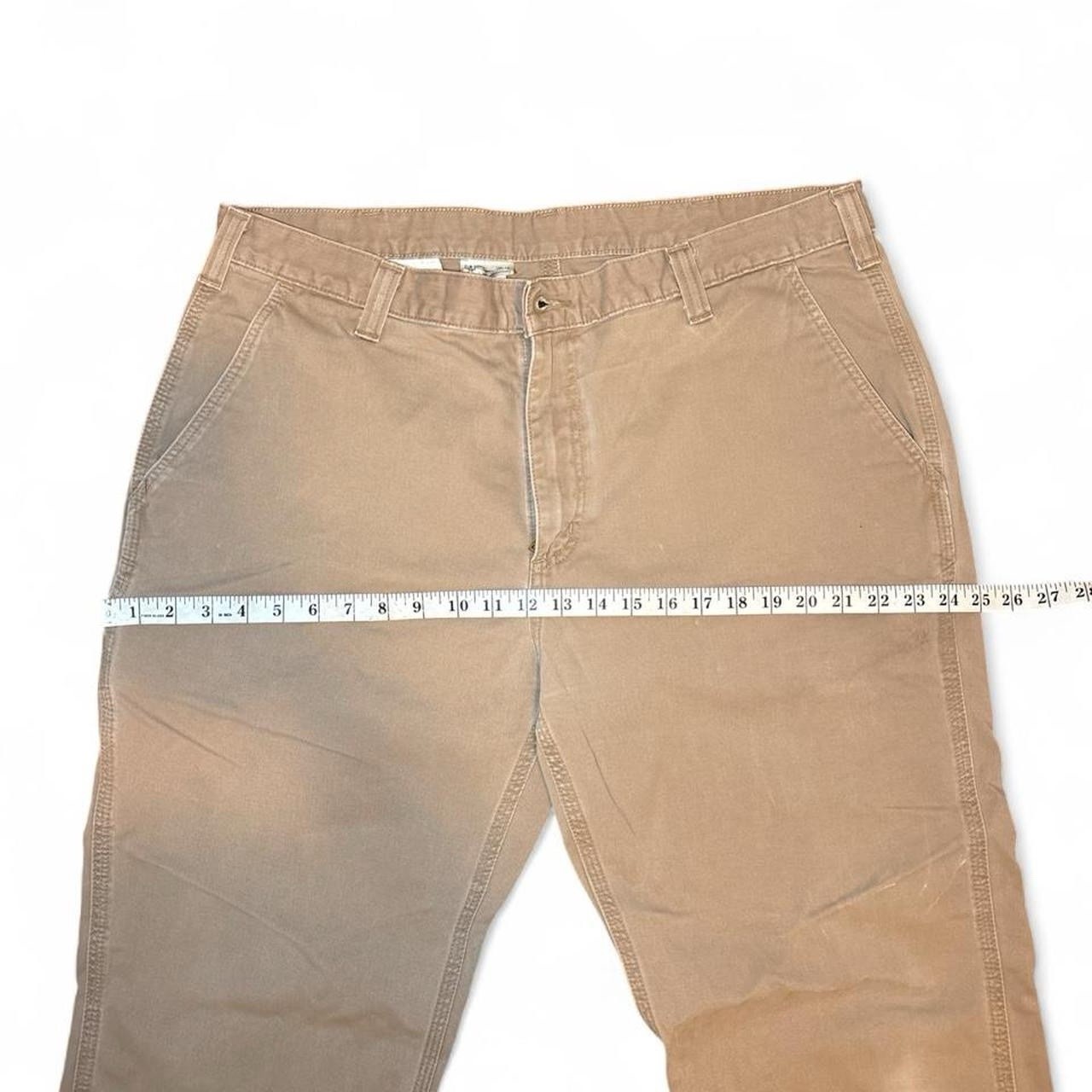 Carhartt Men’s Relaxed Fit Canvas Work Pants Tan Khaki Carpenter Dungaree 38”