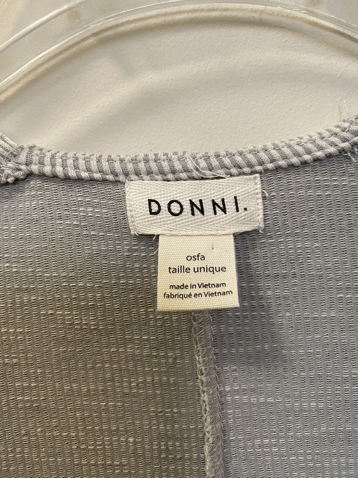DONNI Ribbed Sandwash Open Cardigan Sweater Jacket One Size Fits All 0-16