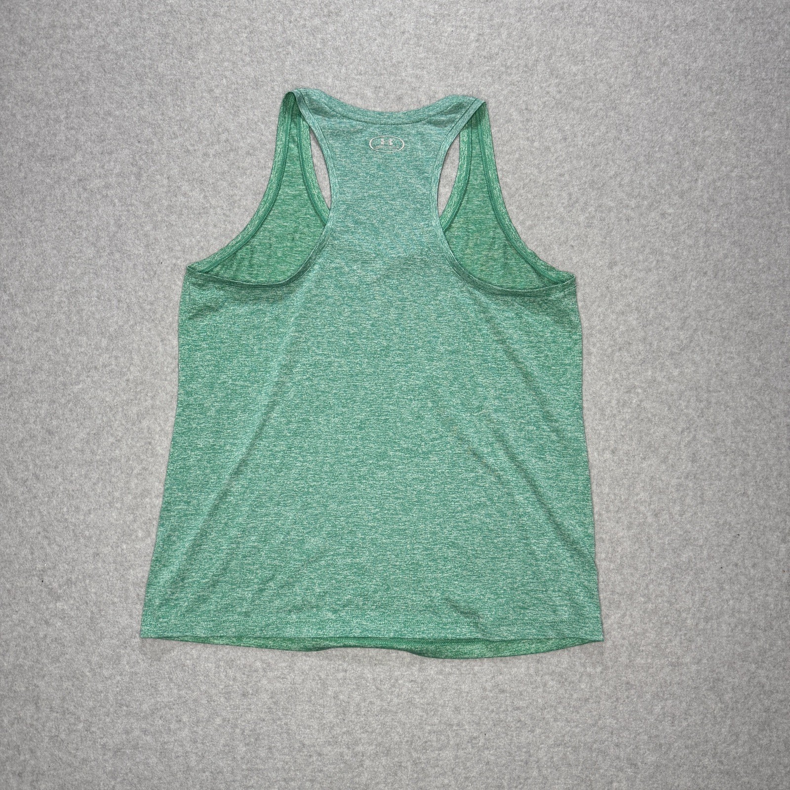 Under Armour Womens Medium Green Space Dye Racerback Tank Top Loose Fit Gym