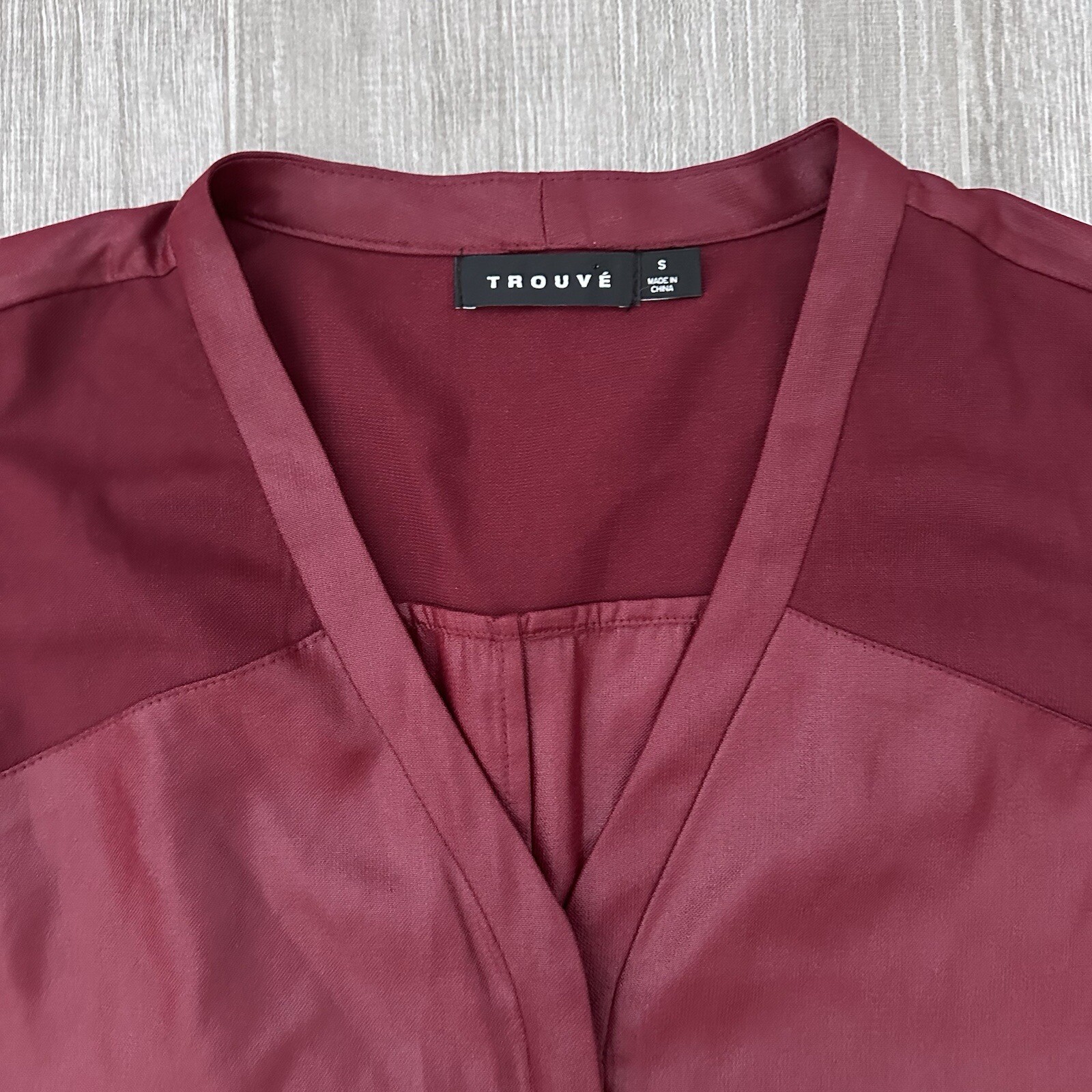 Trouvé Burgundy Sleeveless Top Size S
