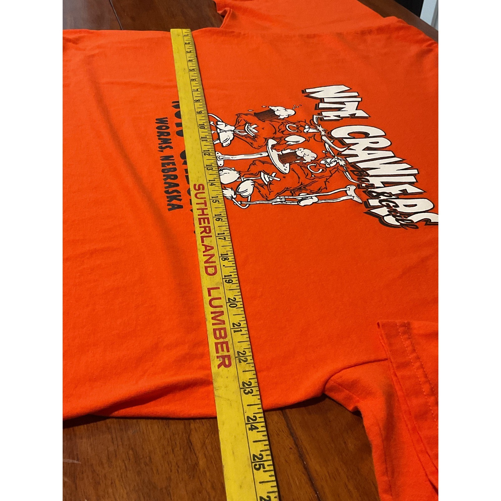 Gildan DryBlend Orange Nite Crawlers Worms Nebraska Graphic T Shirt Mens XL