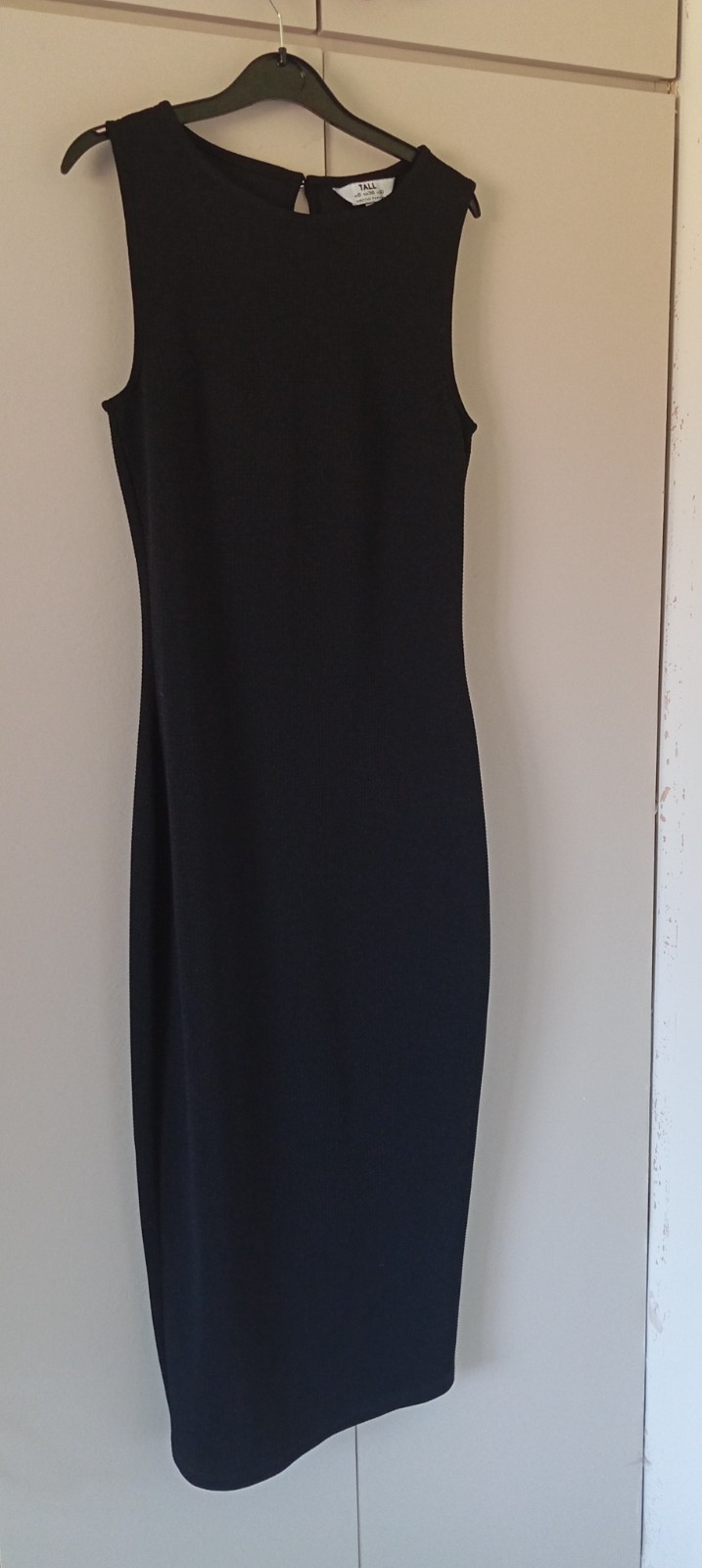 Dorothy Perkins Tall Black Sleeveless Midi Dress Size 10