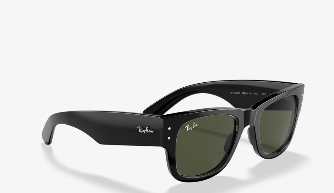 Ray-Ban Sunglasses Mega Wayfarer RB0840S 901/31 Black green Man Woman