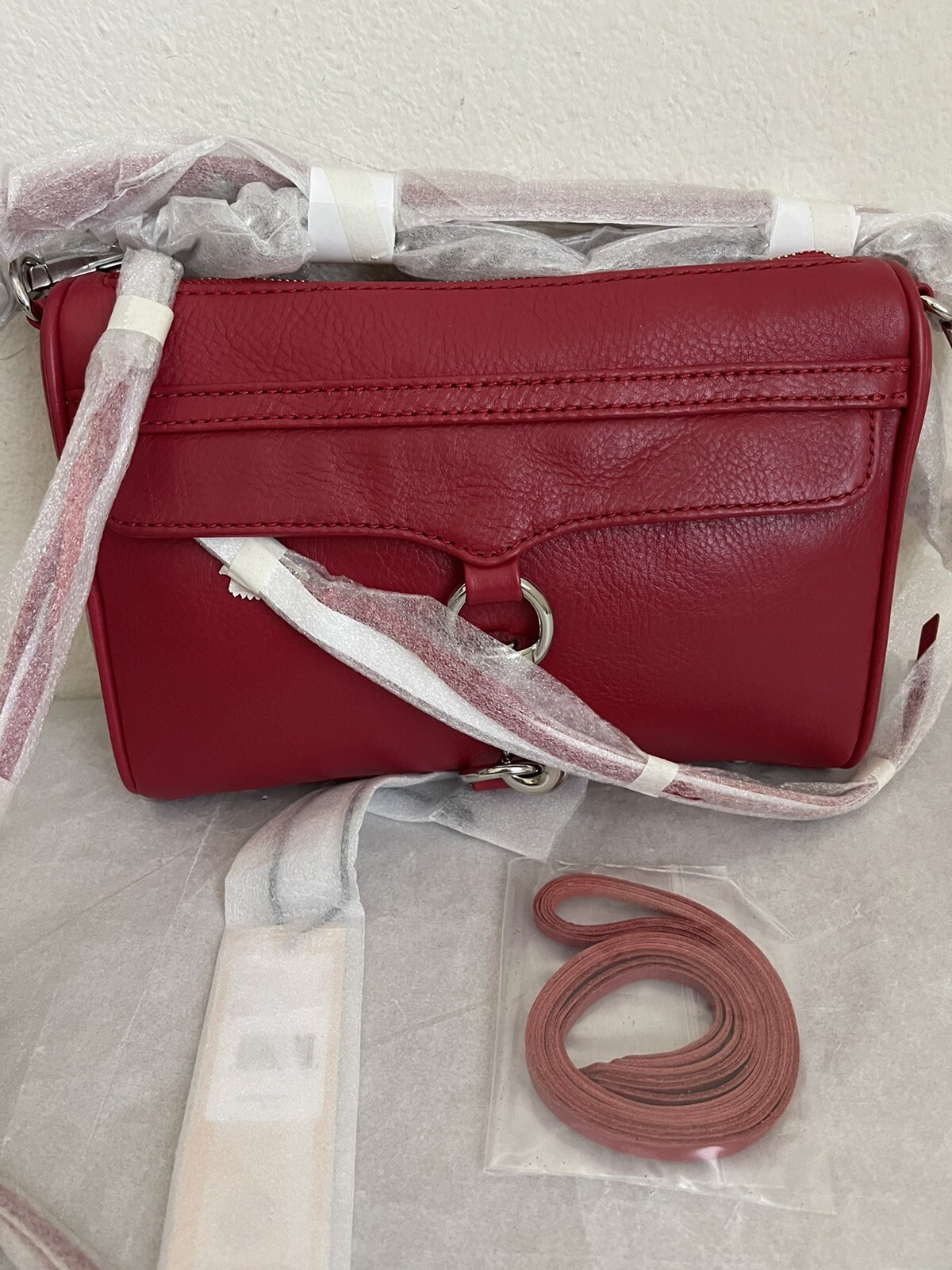 NWT Rebecca Minkoff Mini M.A.C Crossbody Bag $195 Scarlet Red Original Pack