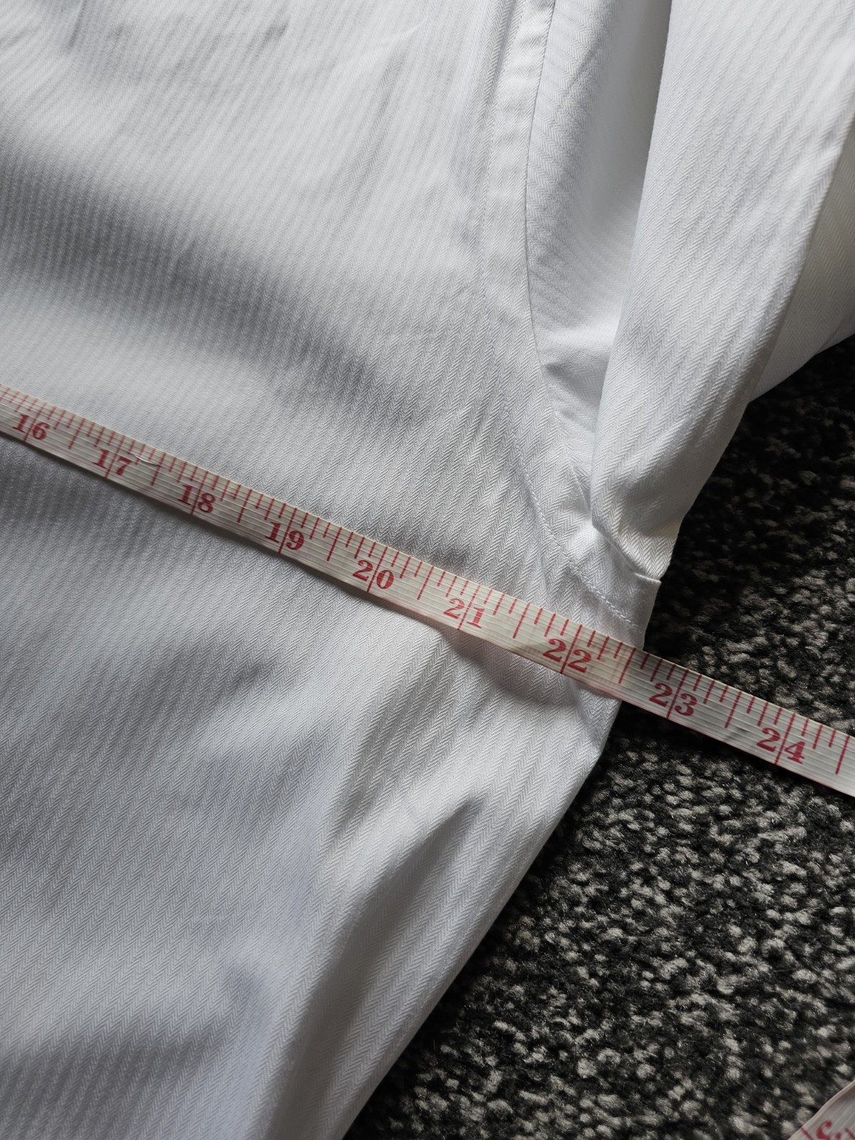 Canali White Dress Shirt 16/41 Double Cuff Herringbone Formal Regular *MINT*
