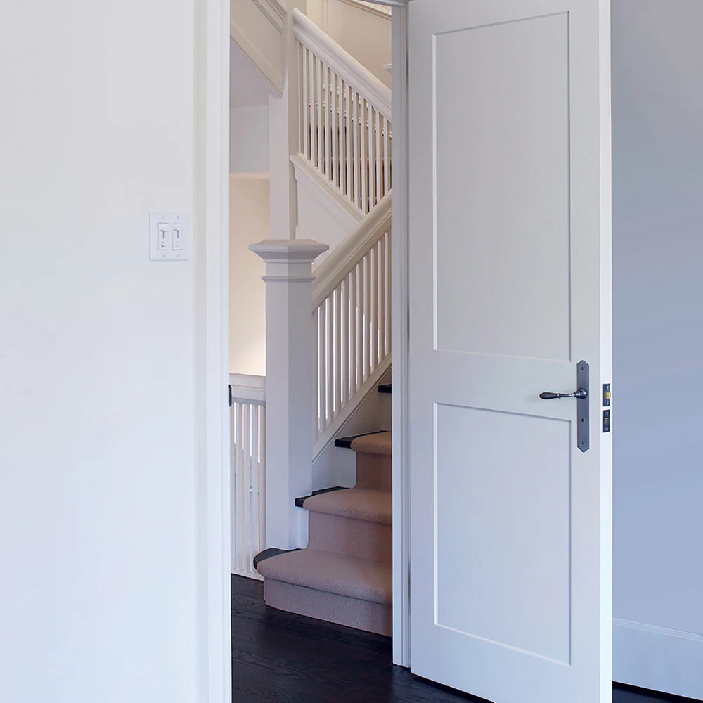CODEL Doors Shaker Interior Doors 32-in x 80-in White 2-panel Smooth Solid|27454