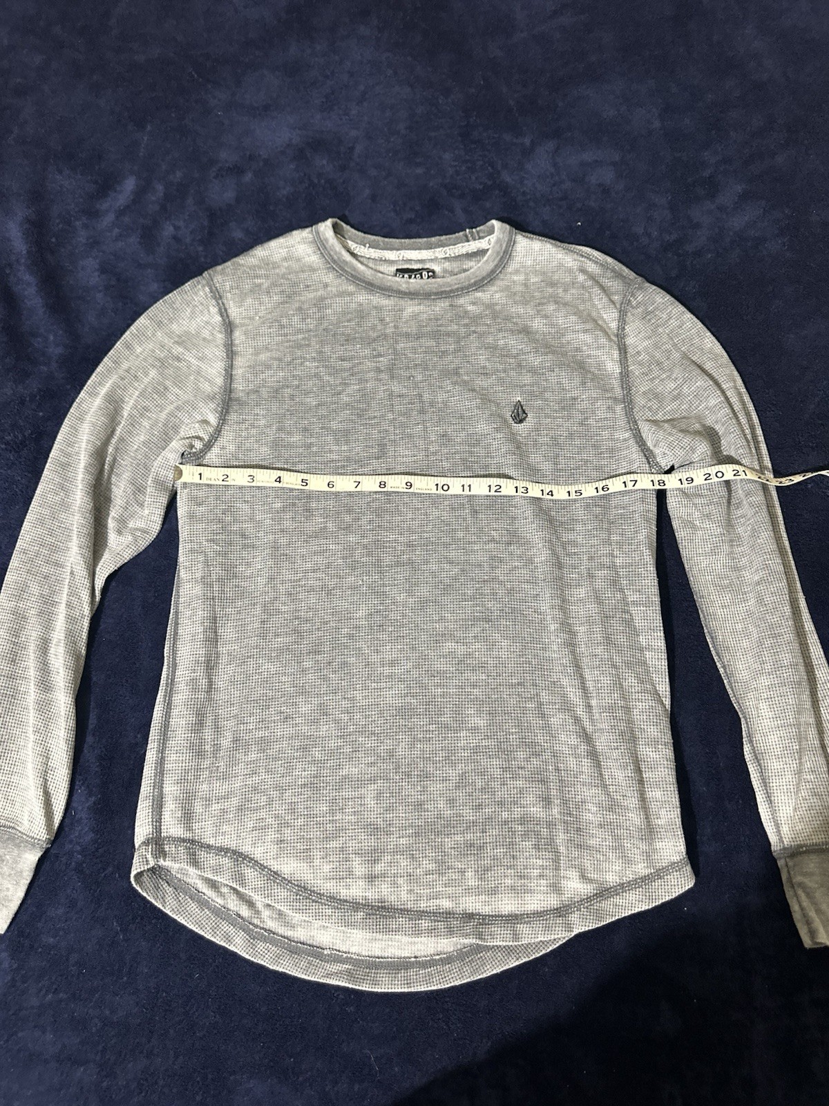 Volcom Gray Thermal Long Sleeve Shirt Medium