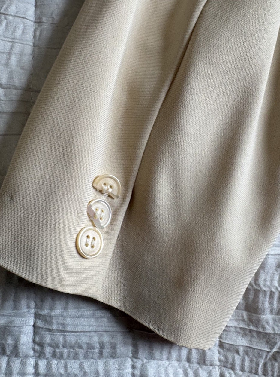 Max Mara One Button Jacket Crème Vintage